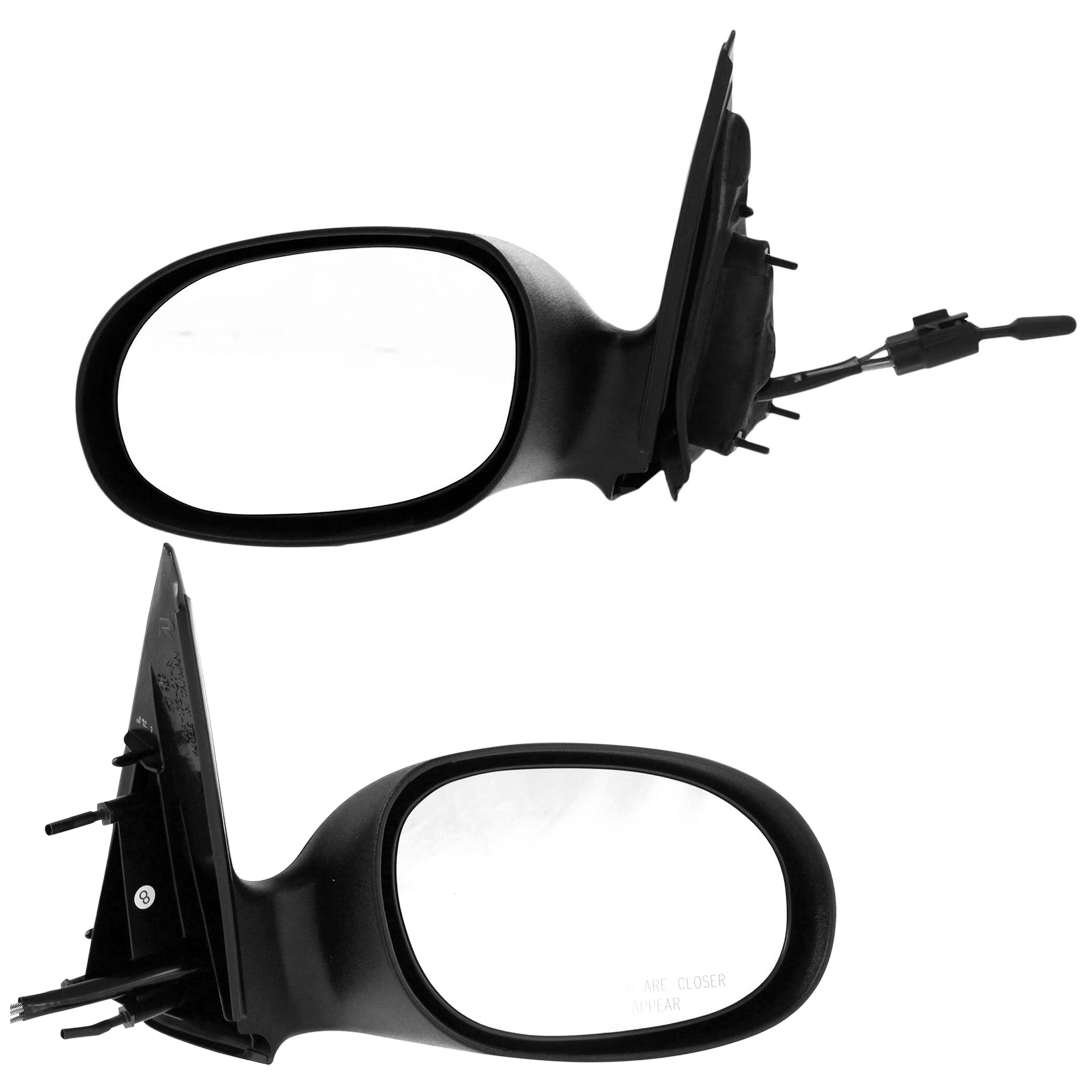 AM PT CRUISER 01-03 MIRROR RH AND LH Manual Adjust Non Folding Non Heated Textured SKU SET JCH22R Partslink CH1320185 CH1321185 OEM 4724654AE 4724655AE