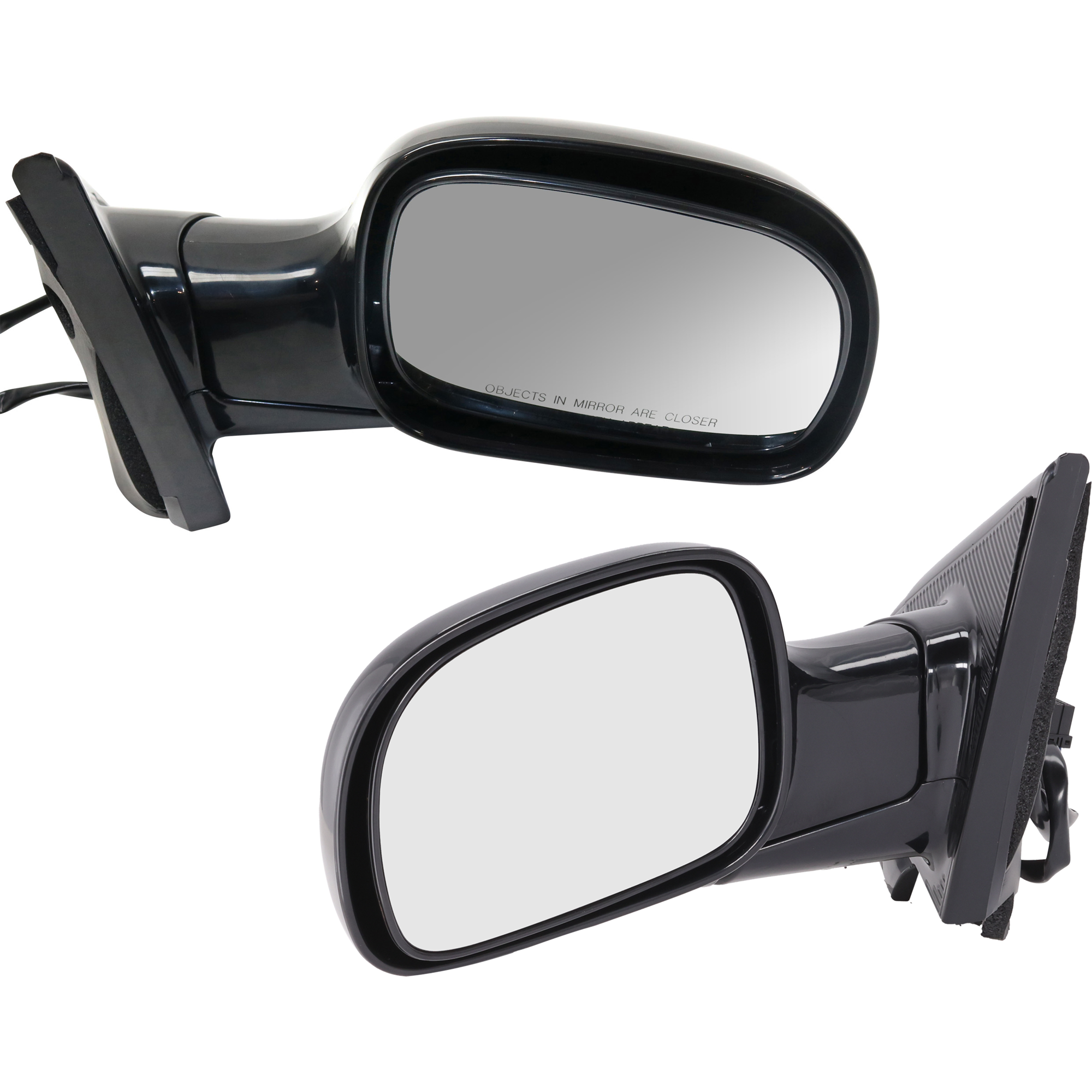 AM CARAVAN 01-07 MIRROR RH AND LH Power Manual Folding Non Heated Paintable SKU SET JCH24ER Partslink CH1320204 CH1321204 OEM 4857876AC 4857877AC