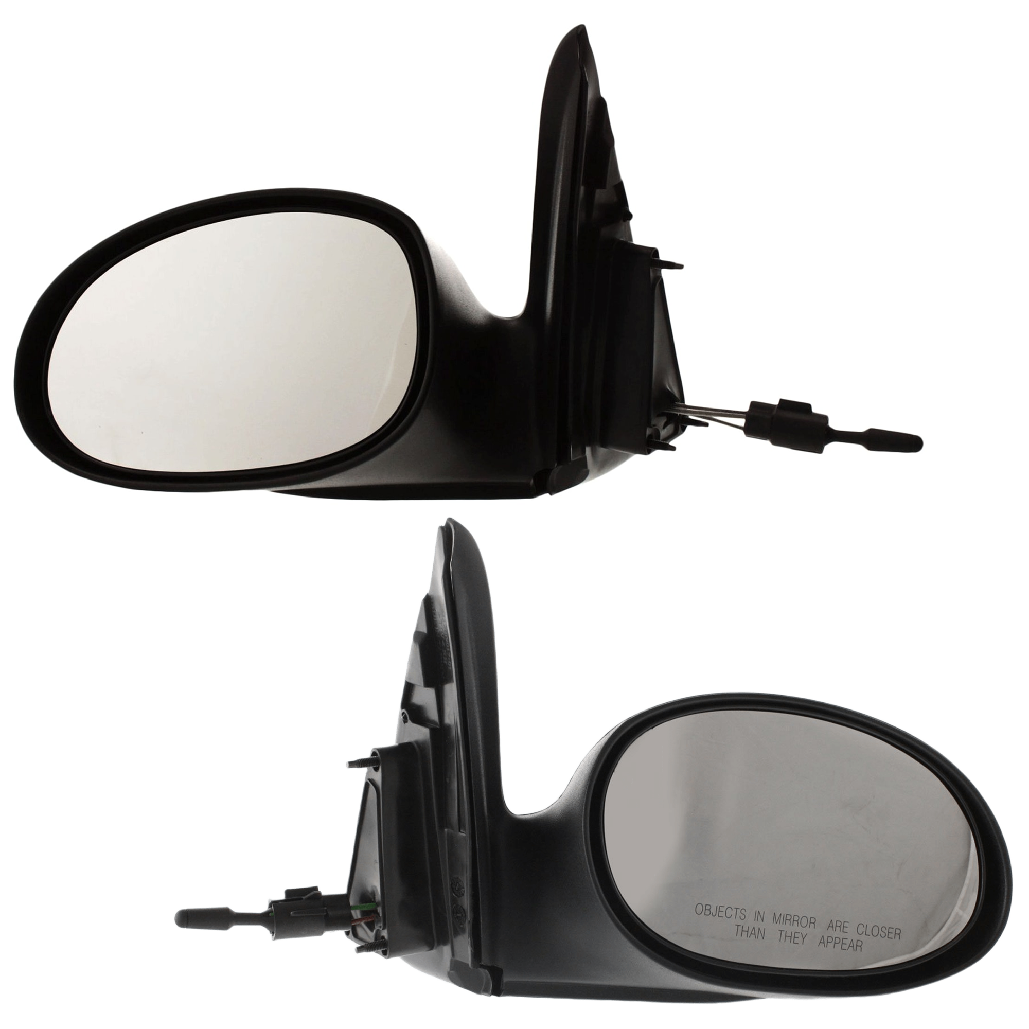AM PT CRUISER 04-09 MIRROR RH AND LH Manual Adjust Non Folding Non Heated Textured Type 1 Wagon SKU SET JCH29R Partslink CH1320260 CH1321260 OEM 5067450AD 5067451AD