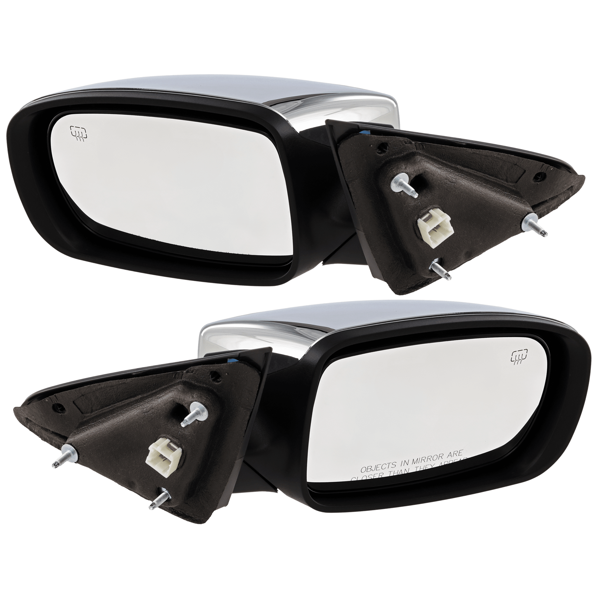 AM CHRYSLER 200-11-14 MIRROR RH AND LH Power Manual Folding Heated Chrome Sedan SKU SET JCH58ER Partslink CH1320329 CH1321329 OEM 68081540AB PFM 68081541AB PFM