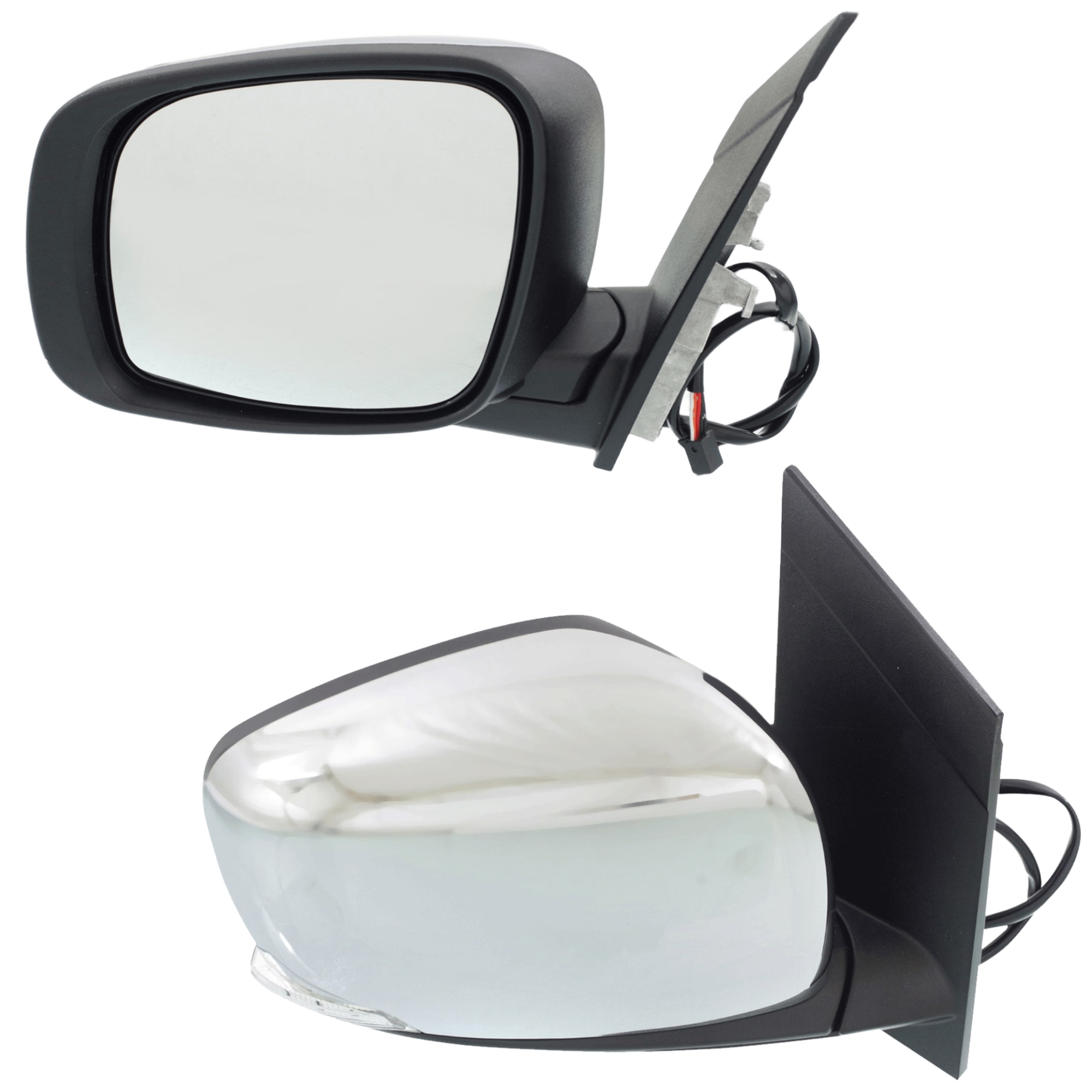 AM GRAND CARAVAN TOWN AND COUNTRY 08-10 MIRROR RH AND LH Power Manual Folding Heated w Signal Light Chrome SKU SET JCH69CR S Partslink CH1320382 CH1321382 OEM 5113257AA 5113260AN