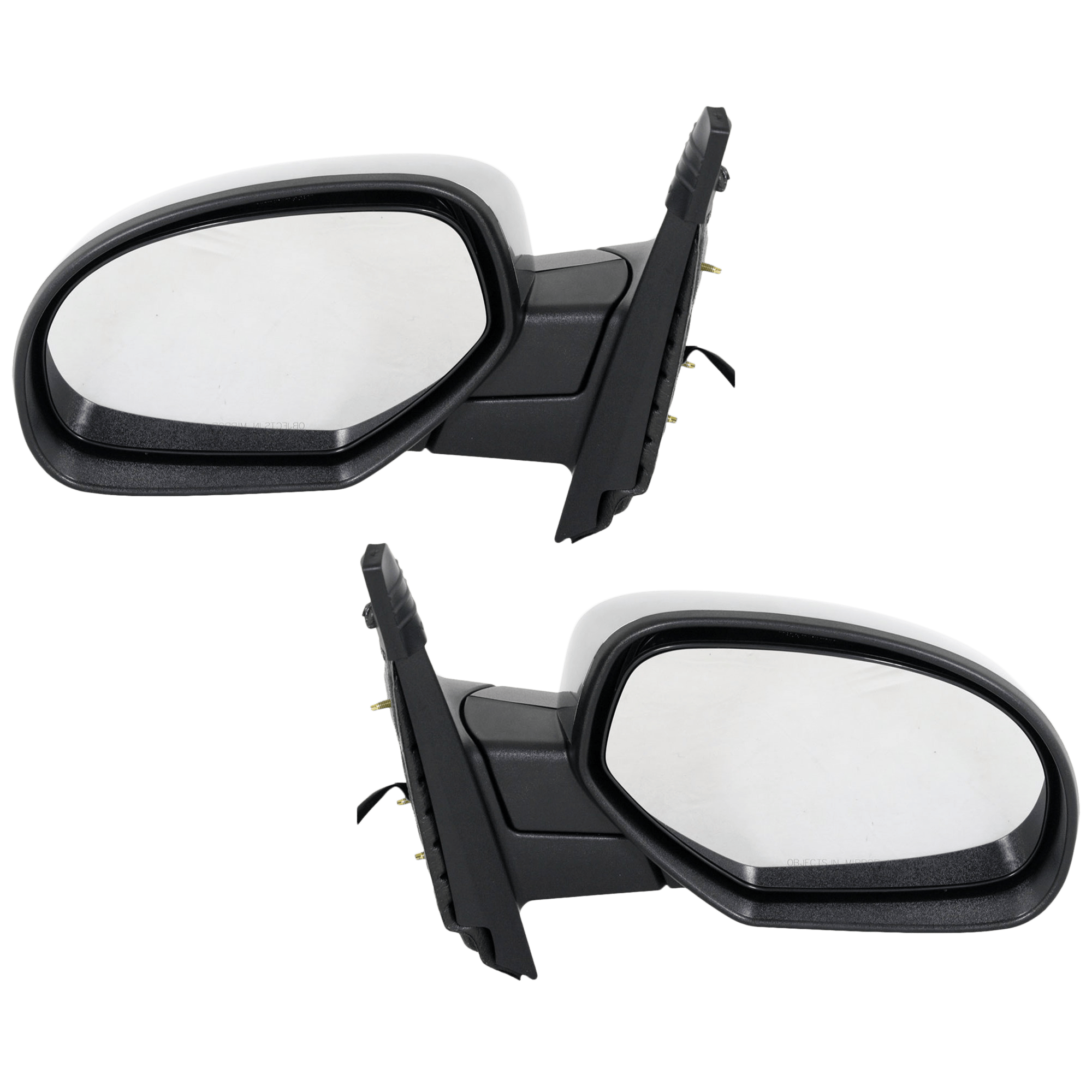 AM SILVERADO 07-13 SUBURBAN 07-14 MIRROR RH AND LH Power Manual Folding Heated Chrome No Memory Puddle Light and Signal Light SKU SET JCV104ER Partslink GM1320340 GM1320469 GM1321340 GM1321469 OEM 25776087 PFM 25776088 PFM