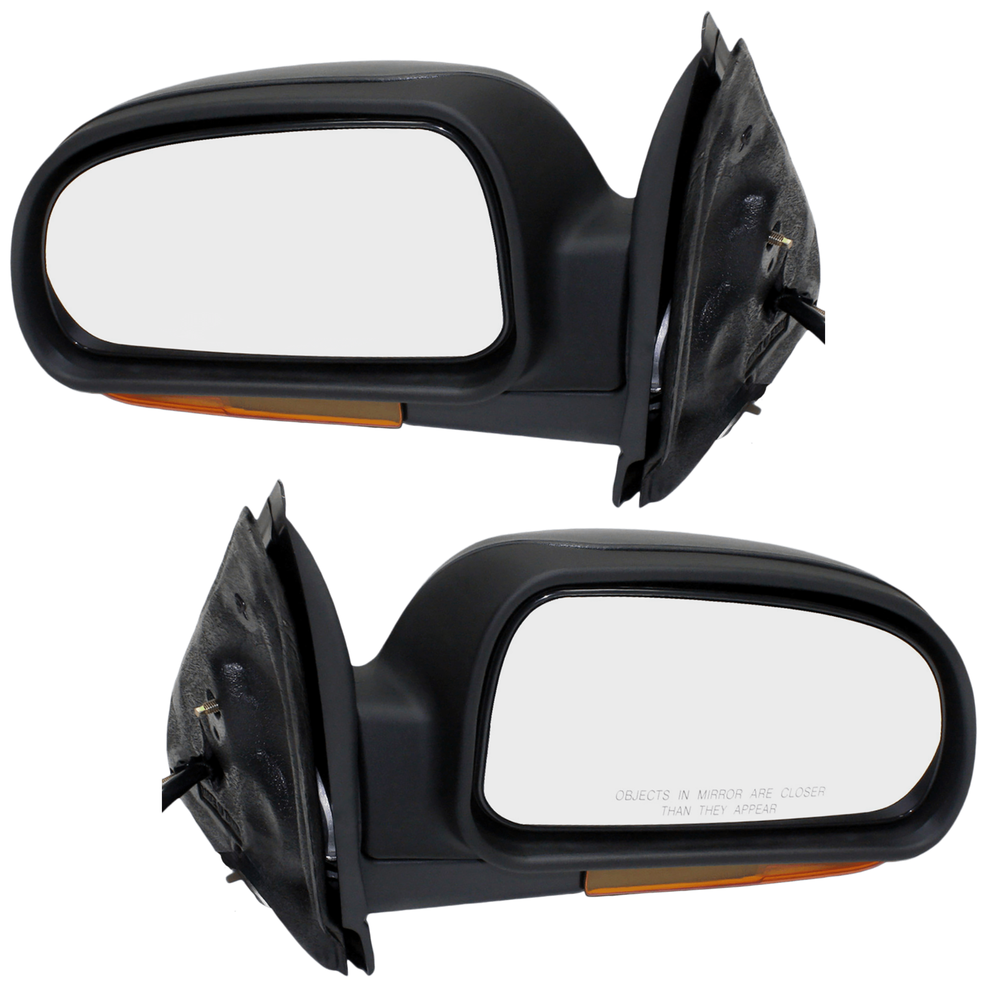 AM TRAILBLAZER 02-03 MIRROR RH AND LH Power Manual Folding Heated Textured w Signal Light No Memory SKU SET JCV129ER S Partslink GM1320351 GM1321351 OEM 15789788-15789789