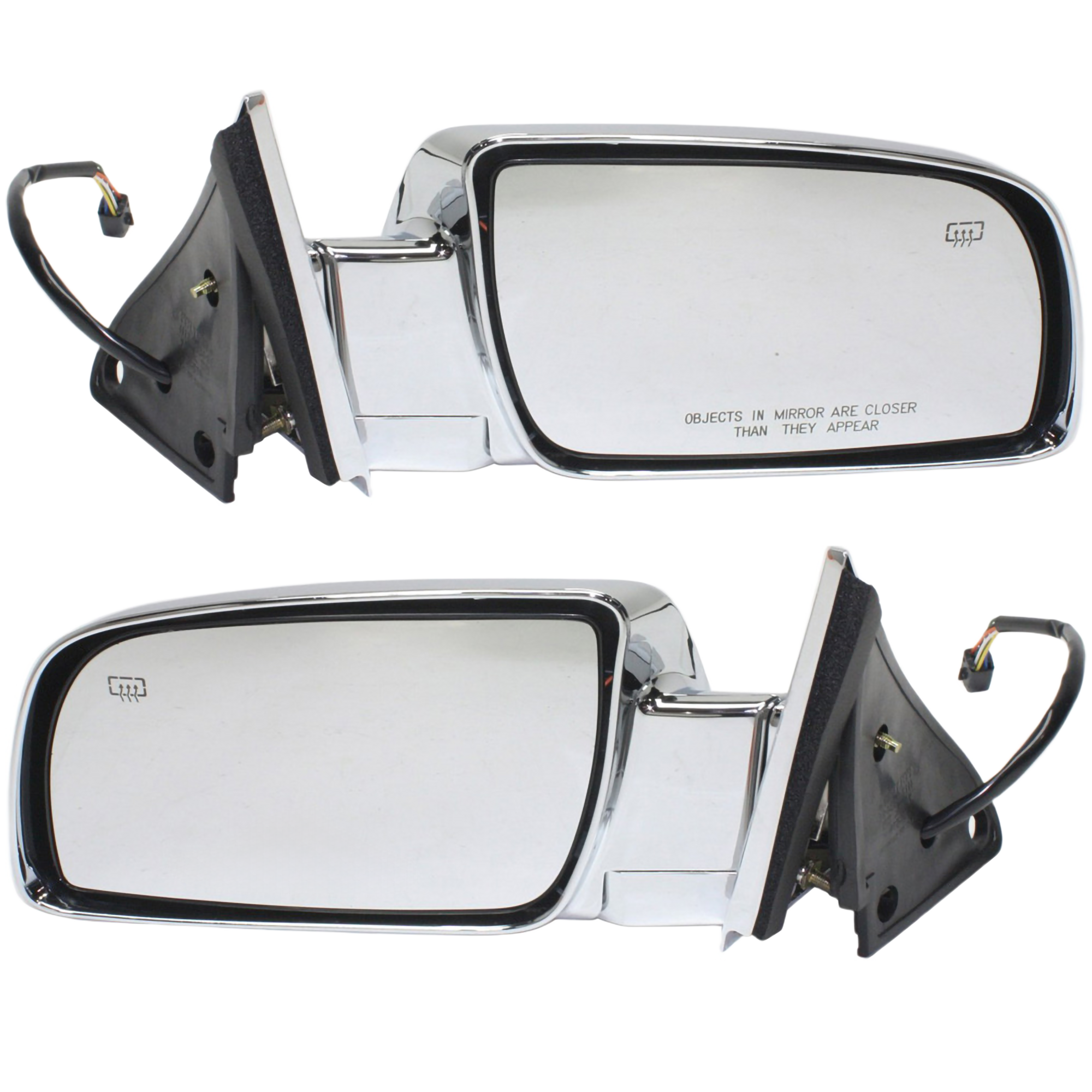 AM C K FULL SIZE P U 88-02 MIRROR RH AND LH Power Manual Folding Heated Chrome Standard Type SKU SET JCV130CR OEM 15764747 PFM 15764748 PFM