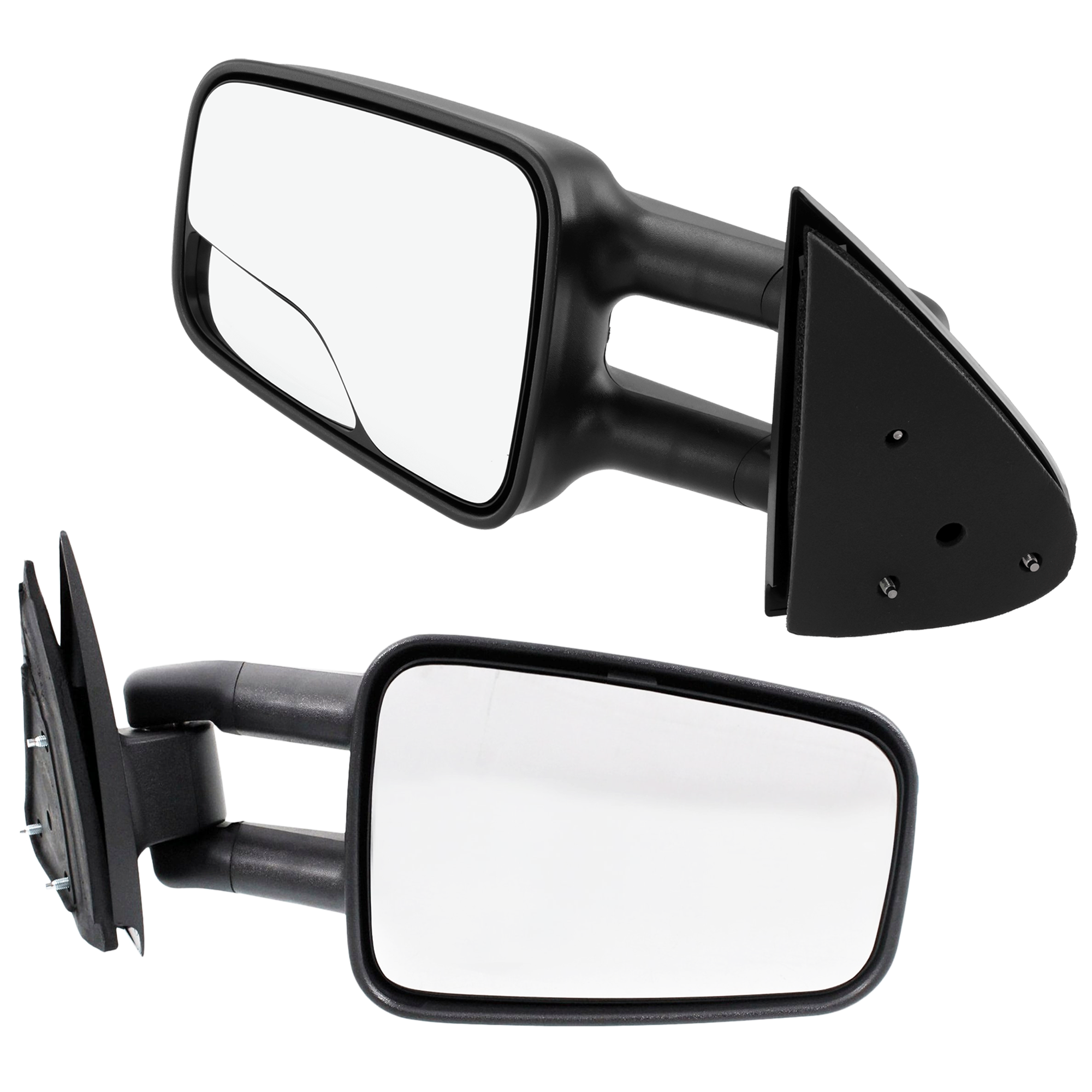 AM SIERRA SILVERADO 99-07 MIRROR RH AND LH Power Manual Folding Non Heated Textured Includes 2007 Classic Camper w o Wide Angle Glass SKU SET JCV18R Partslink GM1320244 GM1321244 OEM 15172059-15172060