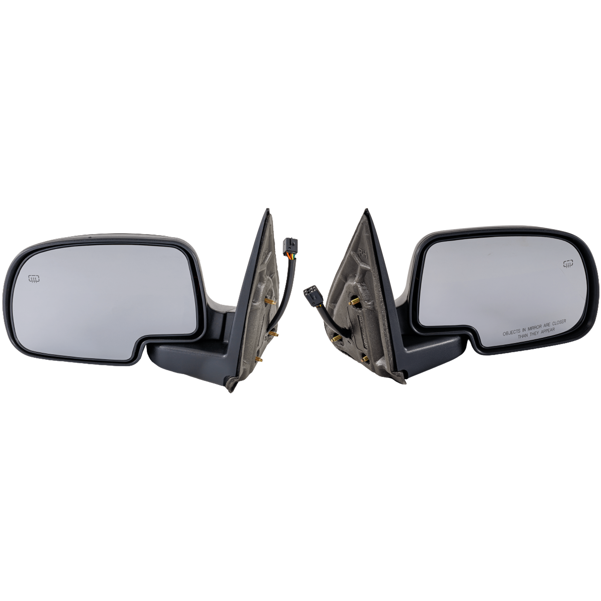 AM SILVERADO SIERRA 99-06 MIRROR RH AND LH Power Manual Folding Heated Textured Includes 2007 Classic w Puddle Light No Memory and Signal Light SKU SET JCV19ER Partslink GM1320247 GM1321247 OEM 15179832-15179833