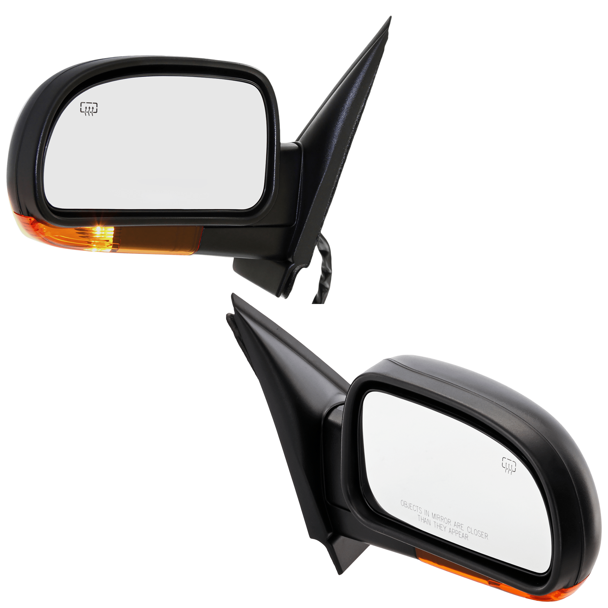 AM TRAILBLAZER 04-07 MIRROR RH AND LH Power Manual Folding Heated Paintable w Memory and Signal Light SKU SET JCV36ER Partslink GM1320323 GM1321323 OEM 15789785-15789786