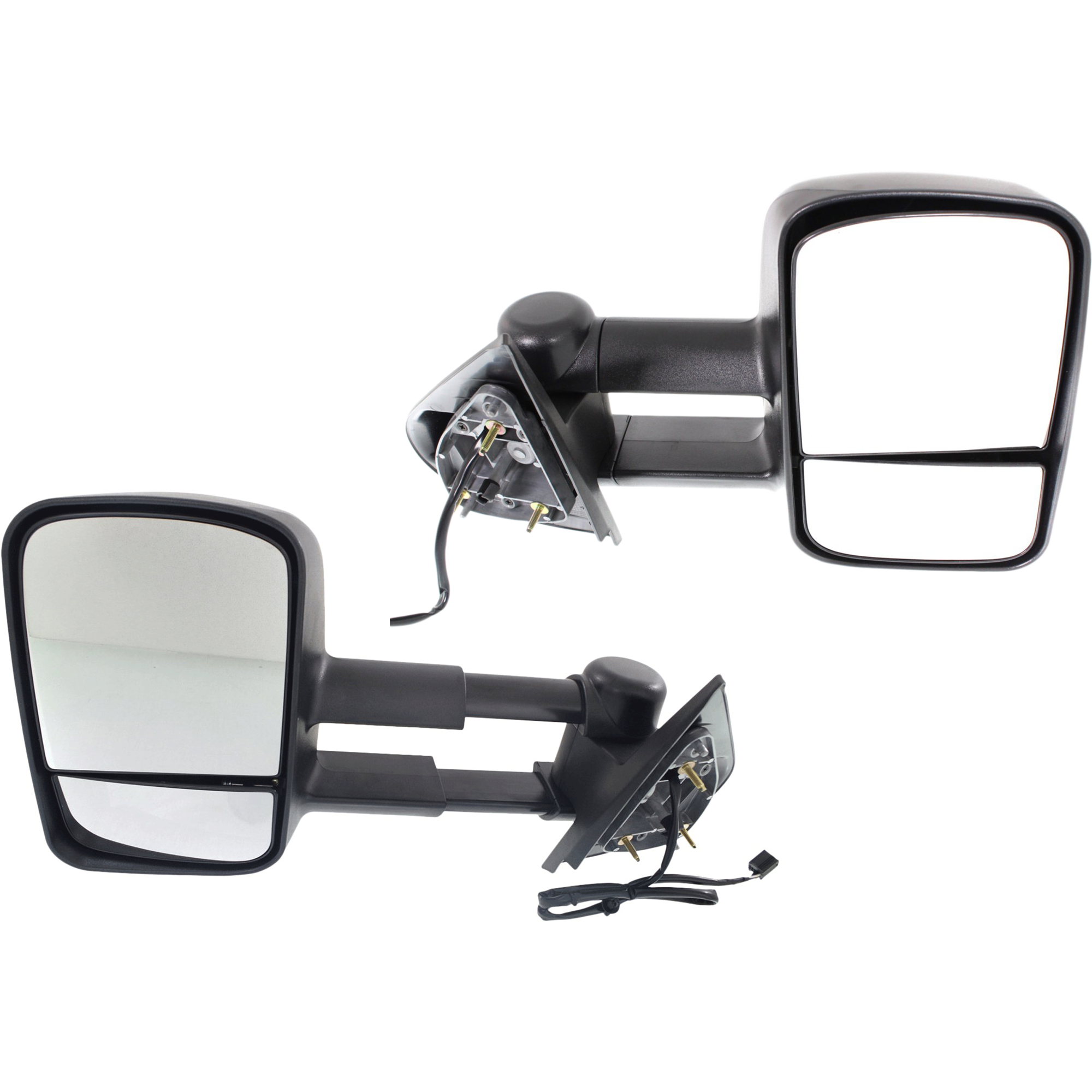 AM SILVERADO 07-14 SUBURBAN 07-14 TOWING MIRROR RH AND LH Power Manual Folding Heated Textured No Memory Puddle Light and Signal Light SKU SET JCV41ER Partslink GM1320407 GM1322113 OEM 20862098-25838267-20862099-208