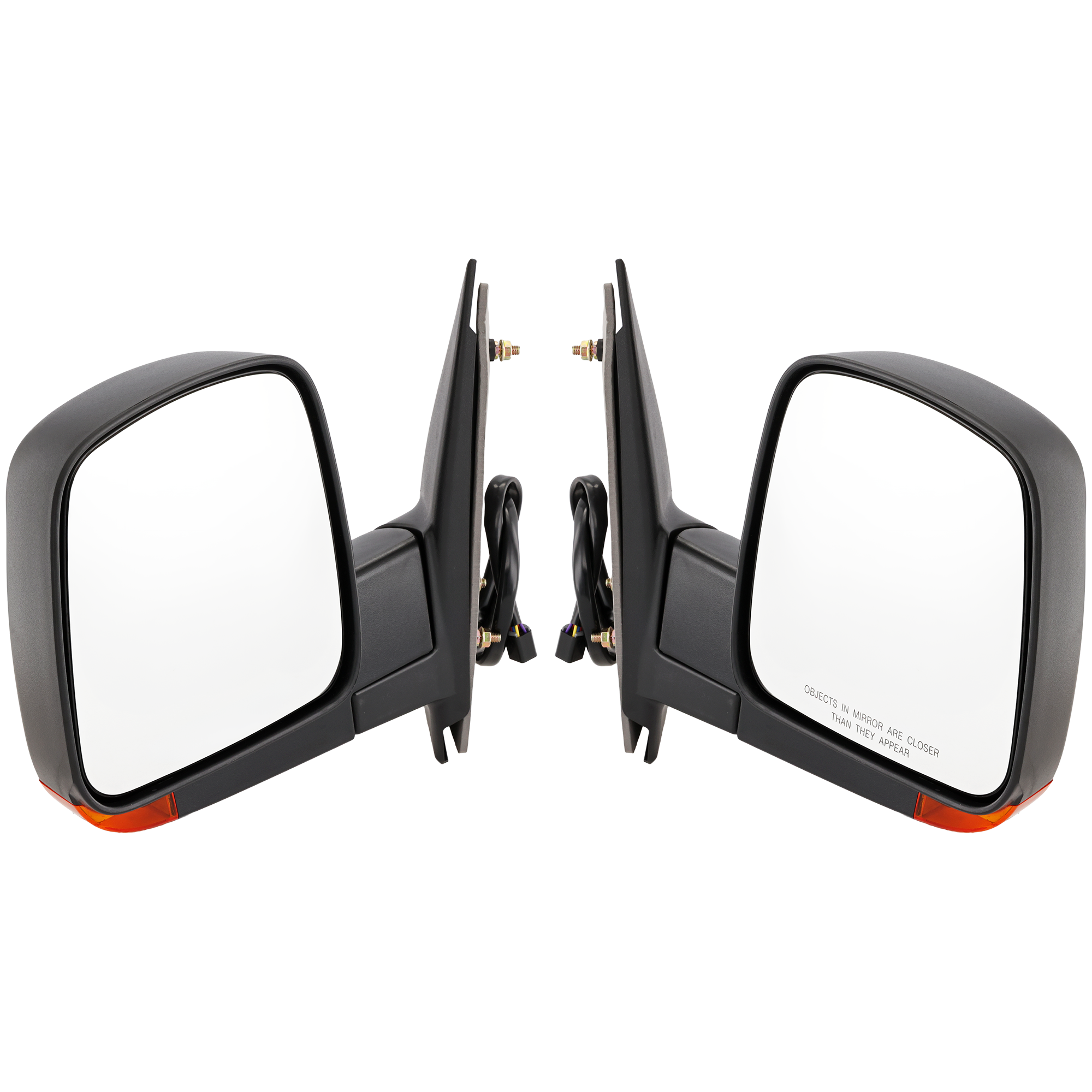 AM EXPRESS SAVANA VAN 03-07 MIRROR RH AND LH Power Manual Folding Heated Textured Standard Type w Signal Light SKU SET JCV44ER Partslink GM1320356 GM1321356 OEM 15937982-15937983