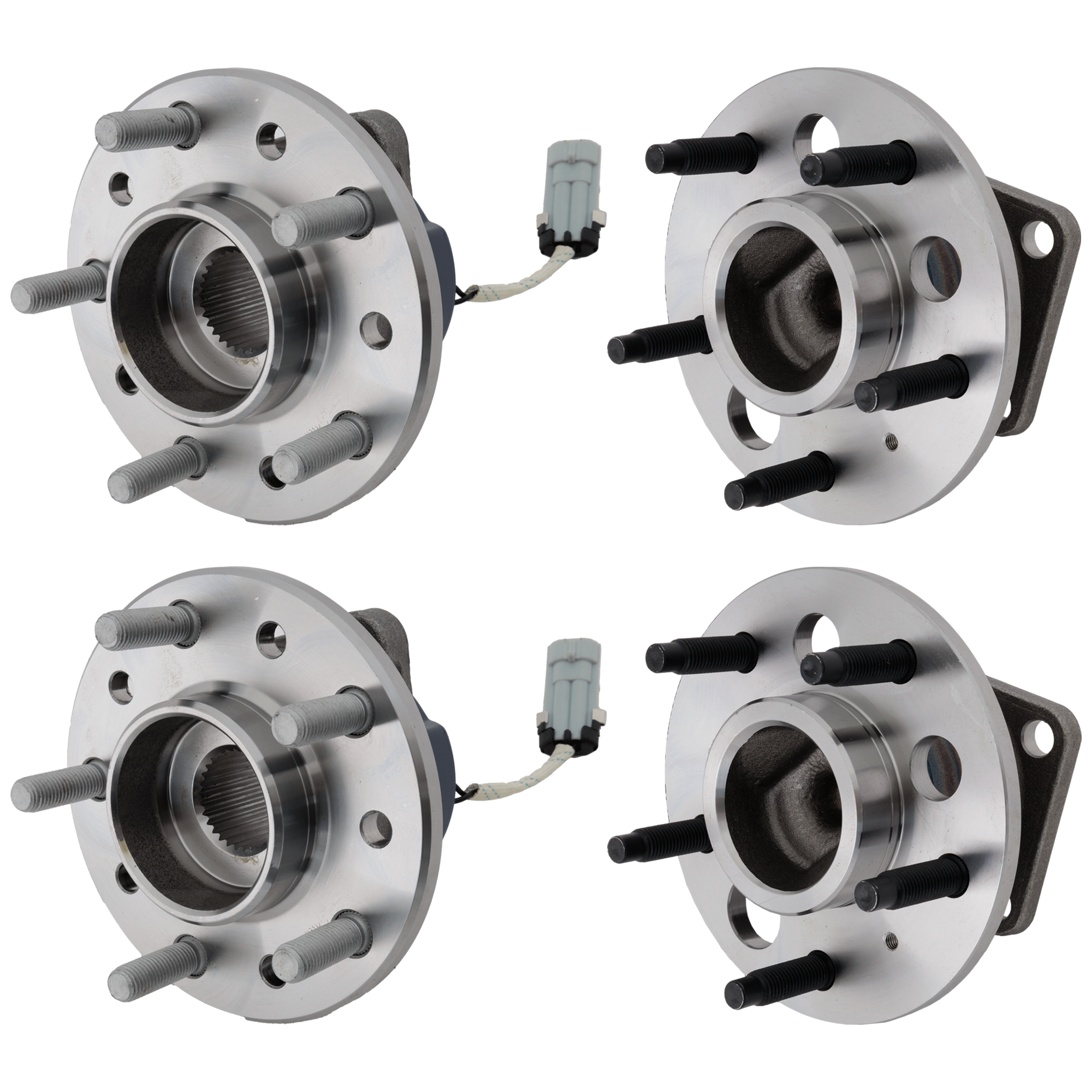 AM CUTLASS 98-99 FRONT AND REAR HUB ASSEMBLY RH AND LH SKU SET JCWP283701-4 A OEM 12429202-88957259-88964177
