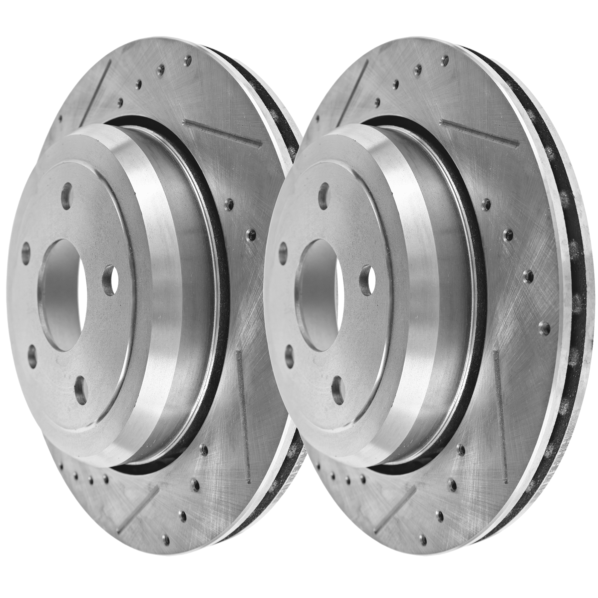 AM DURANGO 11-23 GRAND CHEROKEE 11-21 REAR BRAKE DISC RH AND LH Cross drilled and Slotted SKU SET JD27110014DRS2 OEM 43176-53063-850239-60042006-53
