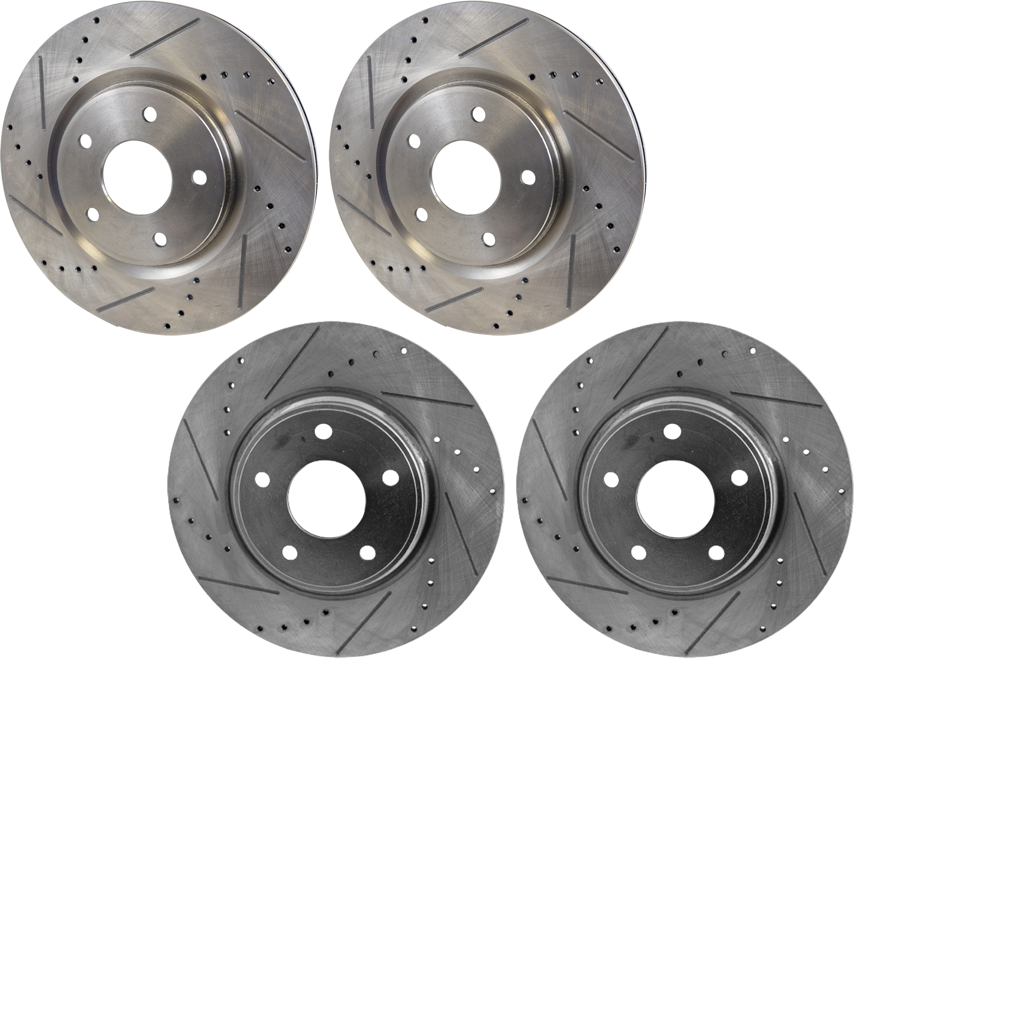 AM GRAND CARAVAN 12-20 FRONT AND REAR BRAKE DISC RH AND LH 4 Wheel Set Cross drilled and Slotted SKU SET JD27110021DRS4 OEM 43179-53068-780964-850313-6004