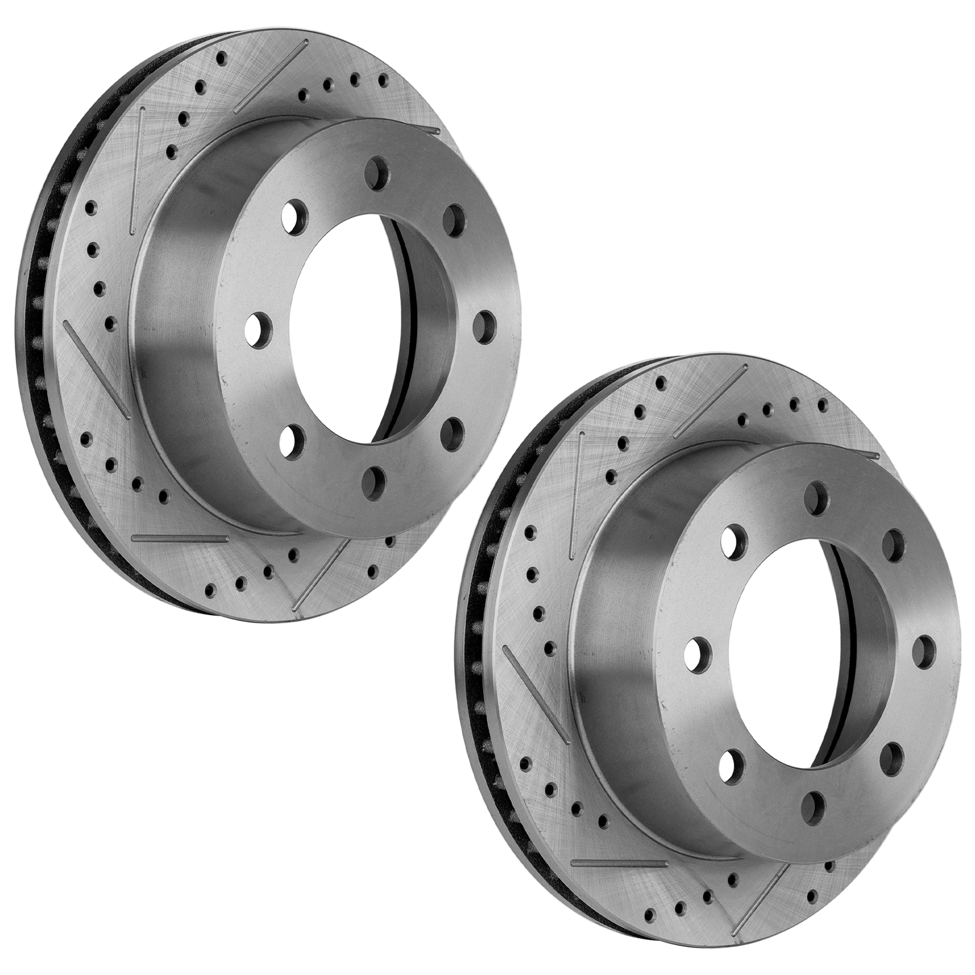 AM RAM 2500-3500 P U 00-02 FRONT BRAKE DISC RH AND LH Performance Rotor Drilled and Slotted SKU SET JD27110040DRS2 OEM 5393-19909-76920-103159-145283