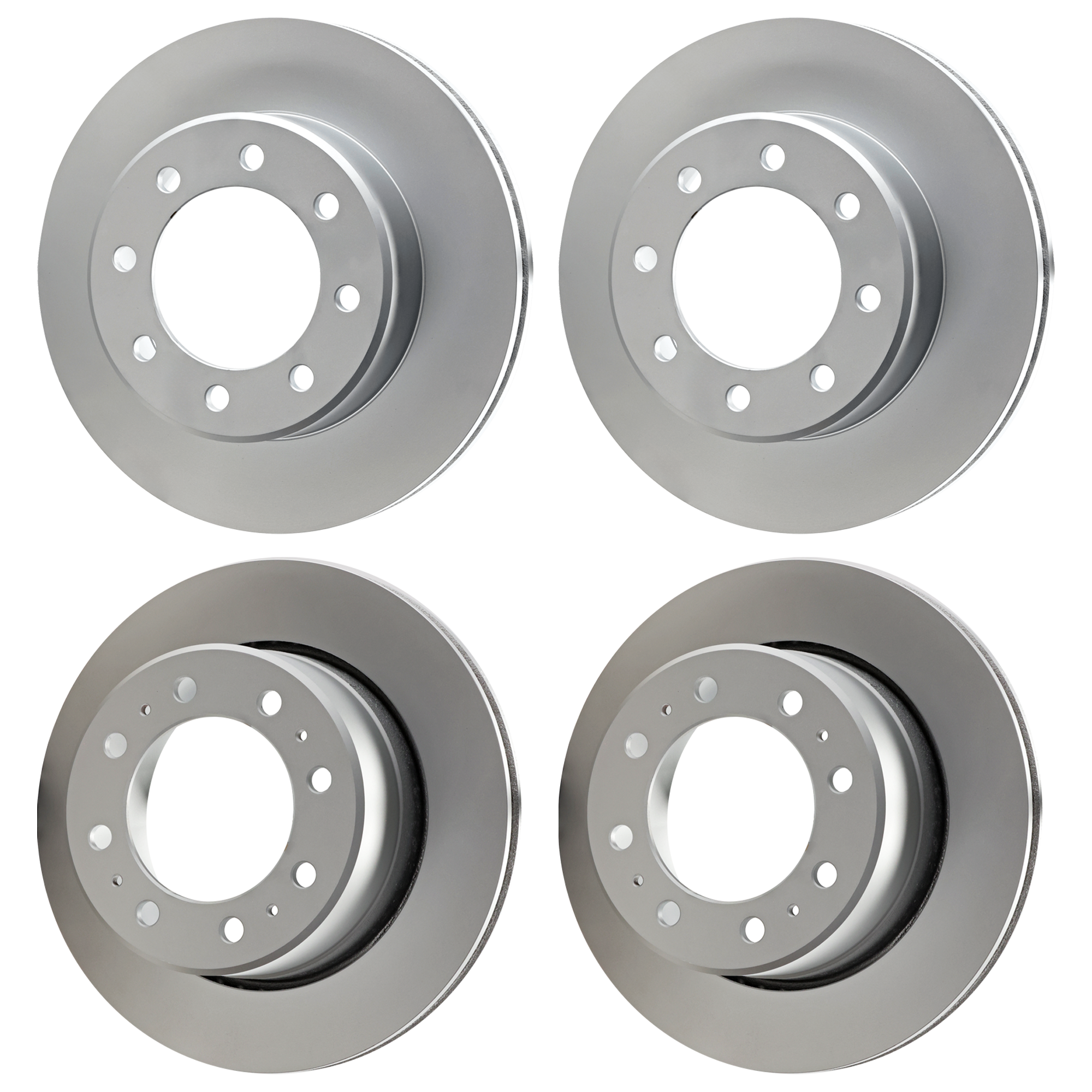AM 2500-11-19-3500-11-18 FRONT AND REAR BRAKE DISC 4 Wheel Set Plain Surface SKU SET JD27110048G 4