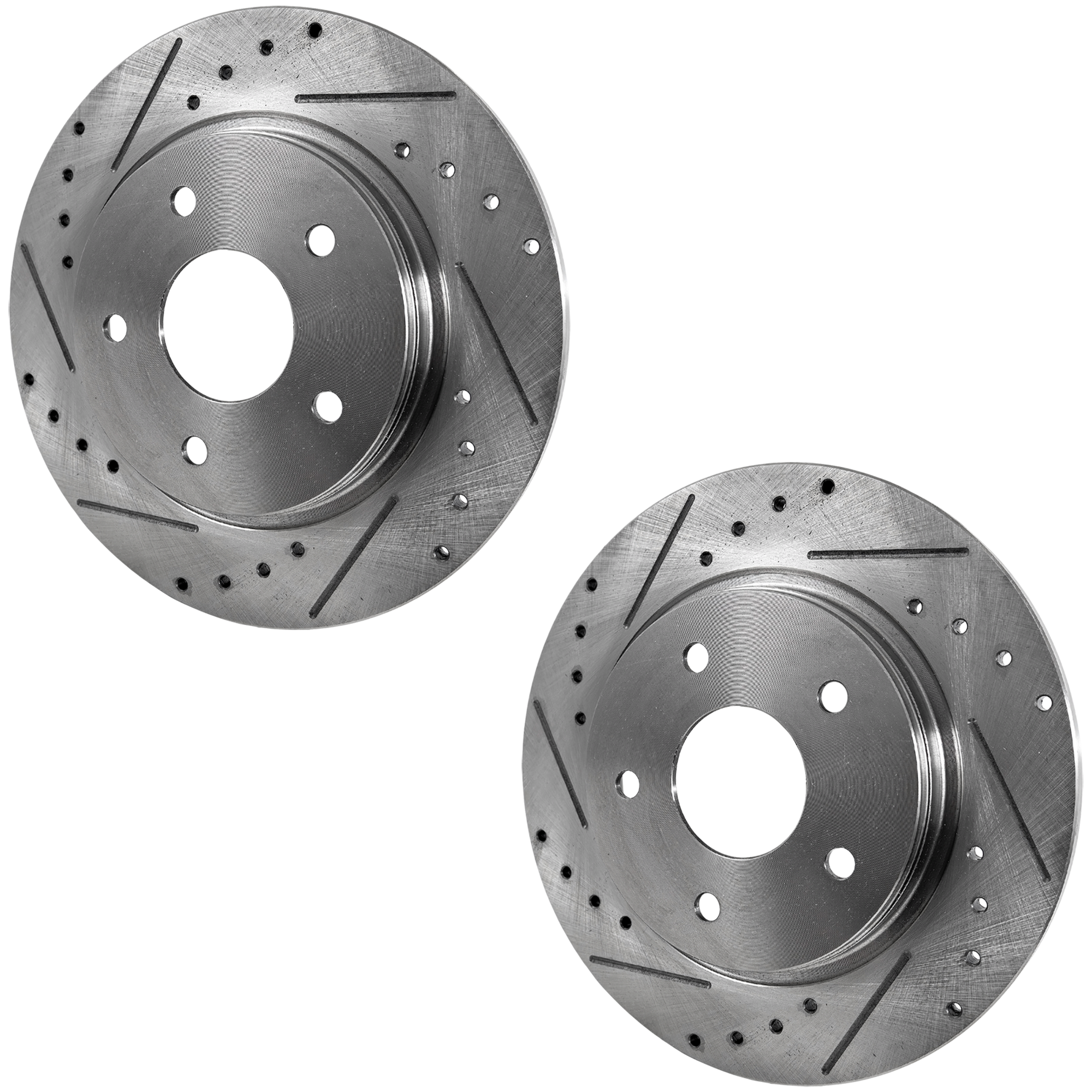 AM TOWN COUNTRY GRAND CARAVAN 08-16 REAR BRAKE DISC RH AND LH Cross drilled and Slotted SKU SET JD27110054DRS2 OEM 19302-43167-43538-53050-63052