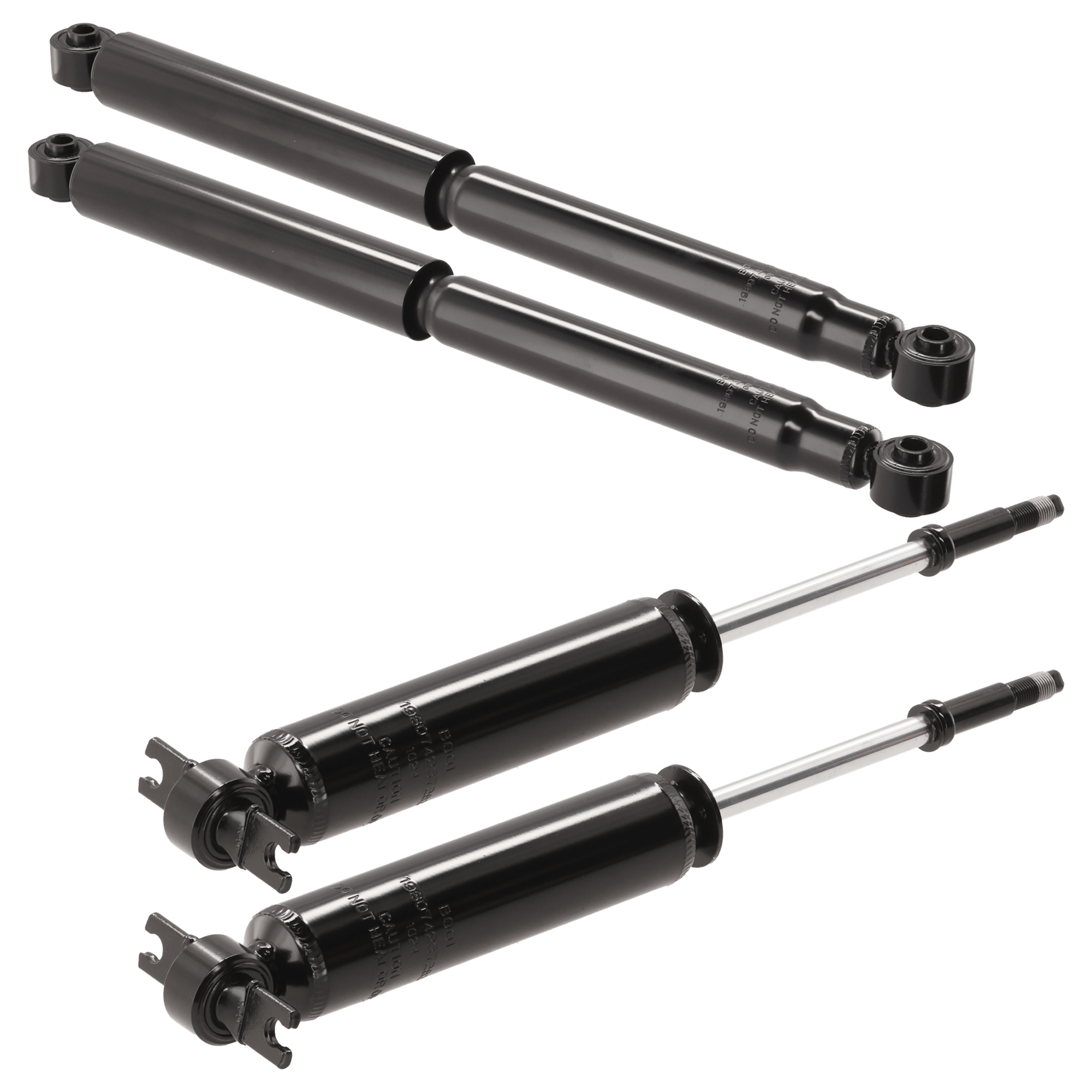 AM RAM 1500-02-08 FRONT AND REAR SHOCK RH AND LH Gas Charged Twin tube Rear Wheel Drive Set of 4 SKU SET JD280101-4 OEM 5072921AB 5072921AC 52855791AC