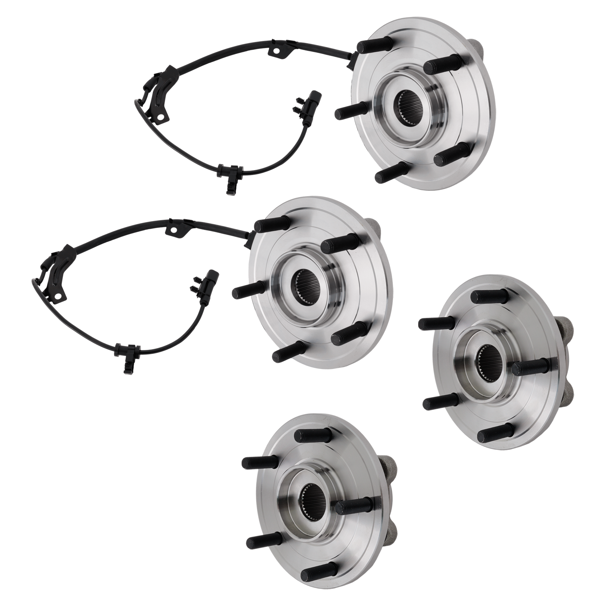 AM JOURNEY 09-20 FRONT AND REAR HUB ASSEMBLY RH AND LH Set of 4-5 Lugs SKU SET JD283728-4 OEM 68184744AA 68184742AC 68184745