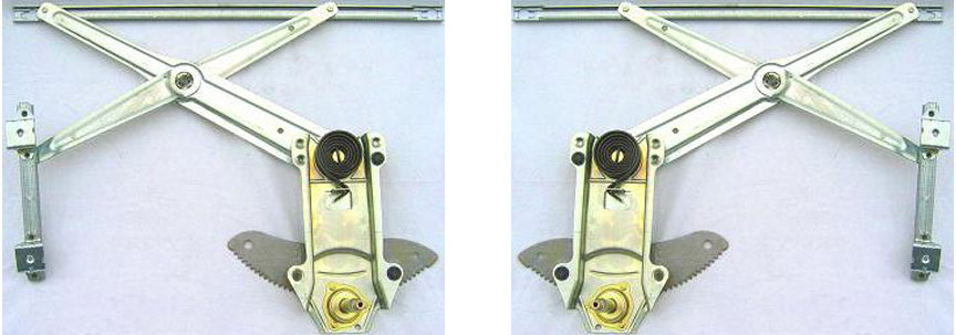 AM RAM FULL SIZE P U 94-02 FRONT WINDOW REGULATOR RH AND LH Manual Manual Crank Type SKU SET JD462913 Partslink CH1350105 CH1351105 OEM 55075812-55075813