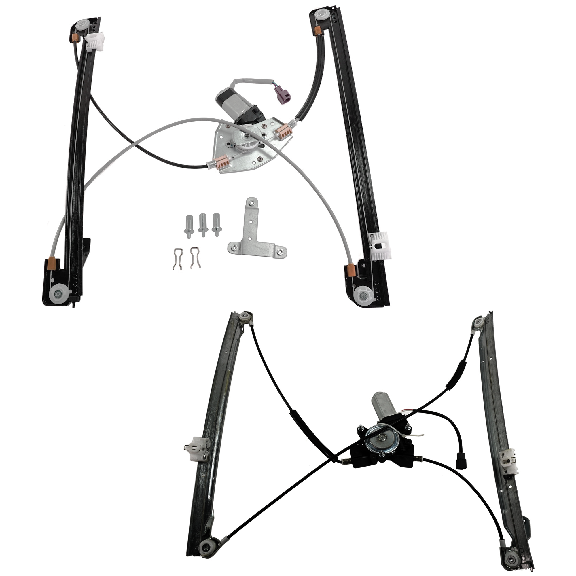 AM CARAVAN TOWN COUNTRY VOYAGER 96-00 FRONT WINDOW REGULATOR RH AND LH Power With Motor SKU SET JD462923 Partslink CH1350112 CH1351112 OEM 4675586AB 4675587AB
