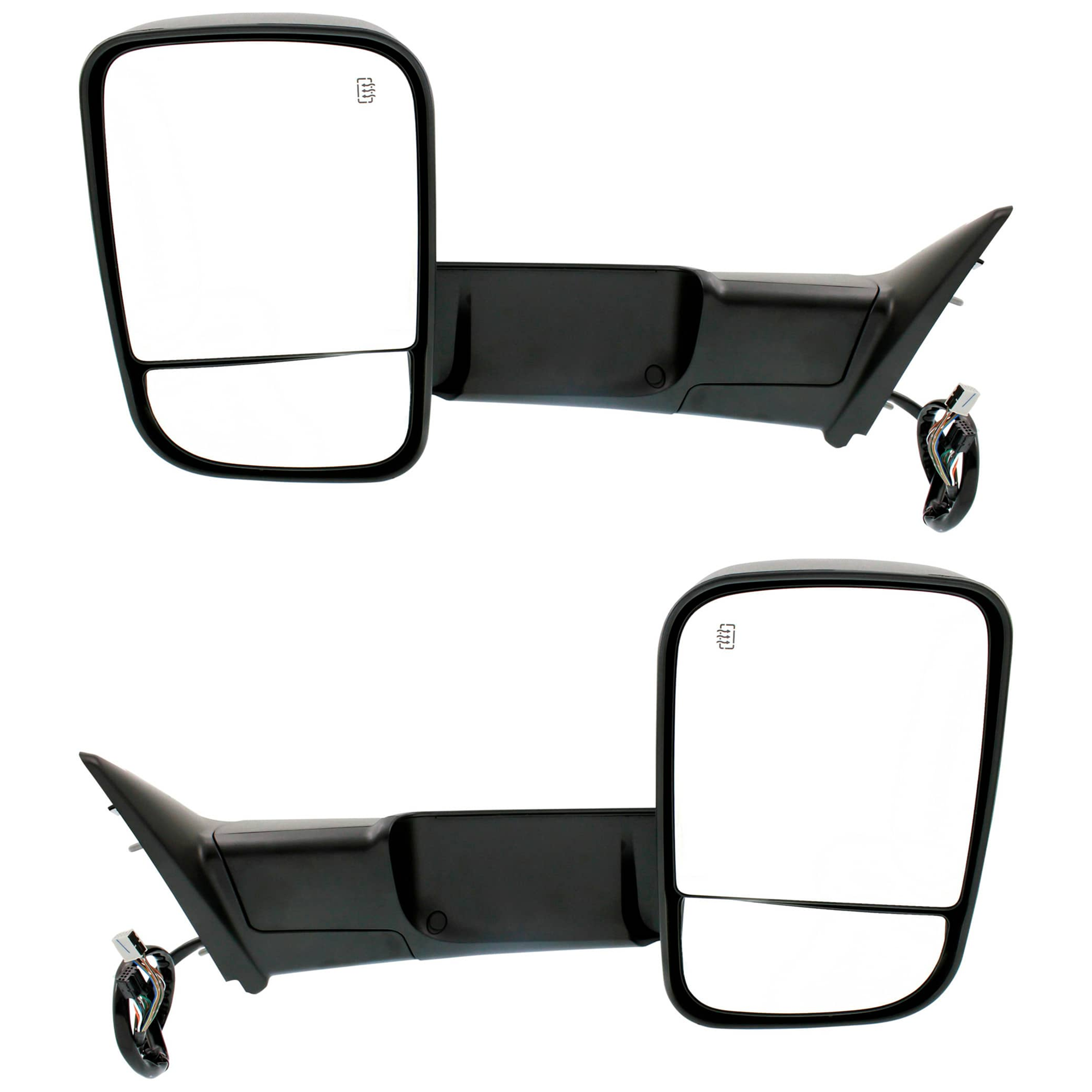 AM RAM 2500-3500 P U 15-18 TOWING MIRROR RH AND LH Power Power Folding Heated Textured w Memory Puddle Light and Signal Light 2500 w Towing Package SKU SET JDG03ER S Partslink CH1320402 CH1321402 OEM 68412884AC 68412885AC