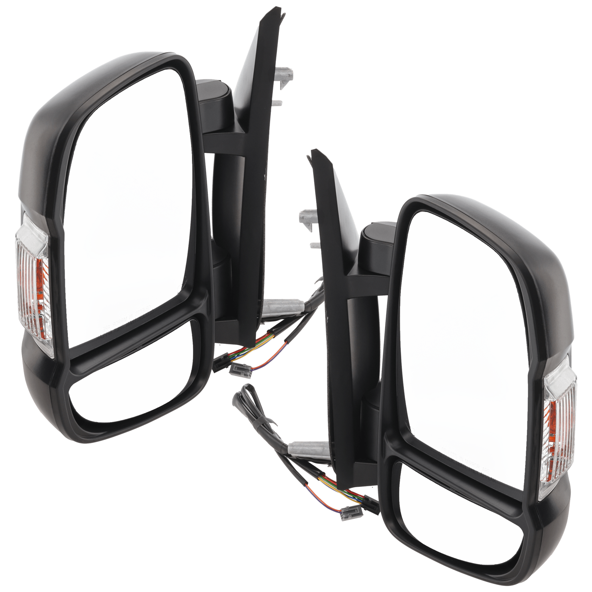 AM PROMASTER VAN 14-23 MIRROR RH AND LH Non Towing Power Power Folding Heated Textured Non Extended w Signal Light SKU SET JDG150ER S Partslink CH1320432 CH1321432 OEM 5VF00JXWAG 5VF00JXWAE 5VF01JXW