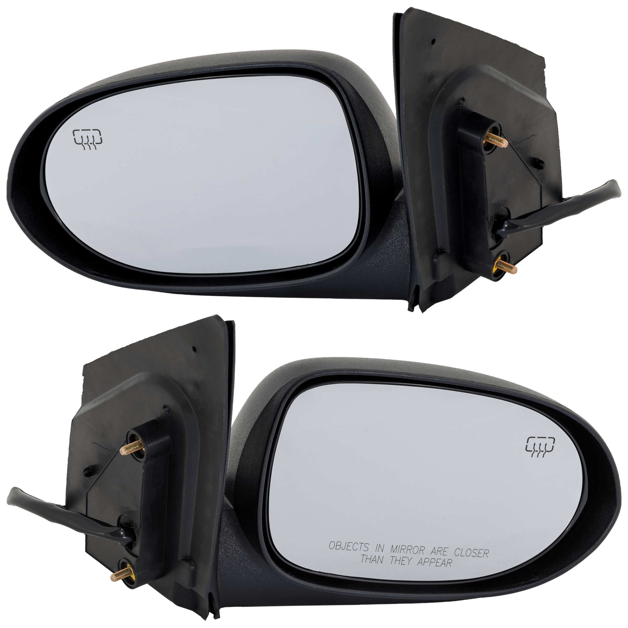 AM CALIBER 10-12 MIRROR RH AND LH Power Non Folding Heated Textured SKU SET JDG155ER Partslink CH1320365 CH1321365 OEM 5115038AD PFM 5115039AD PFM
