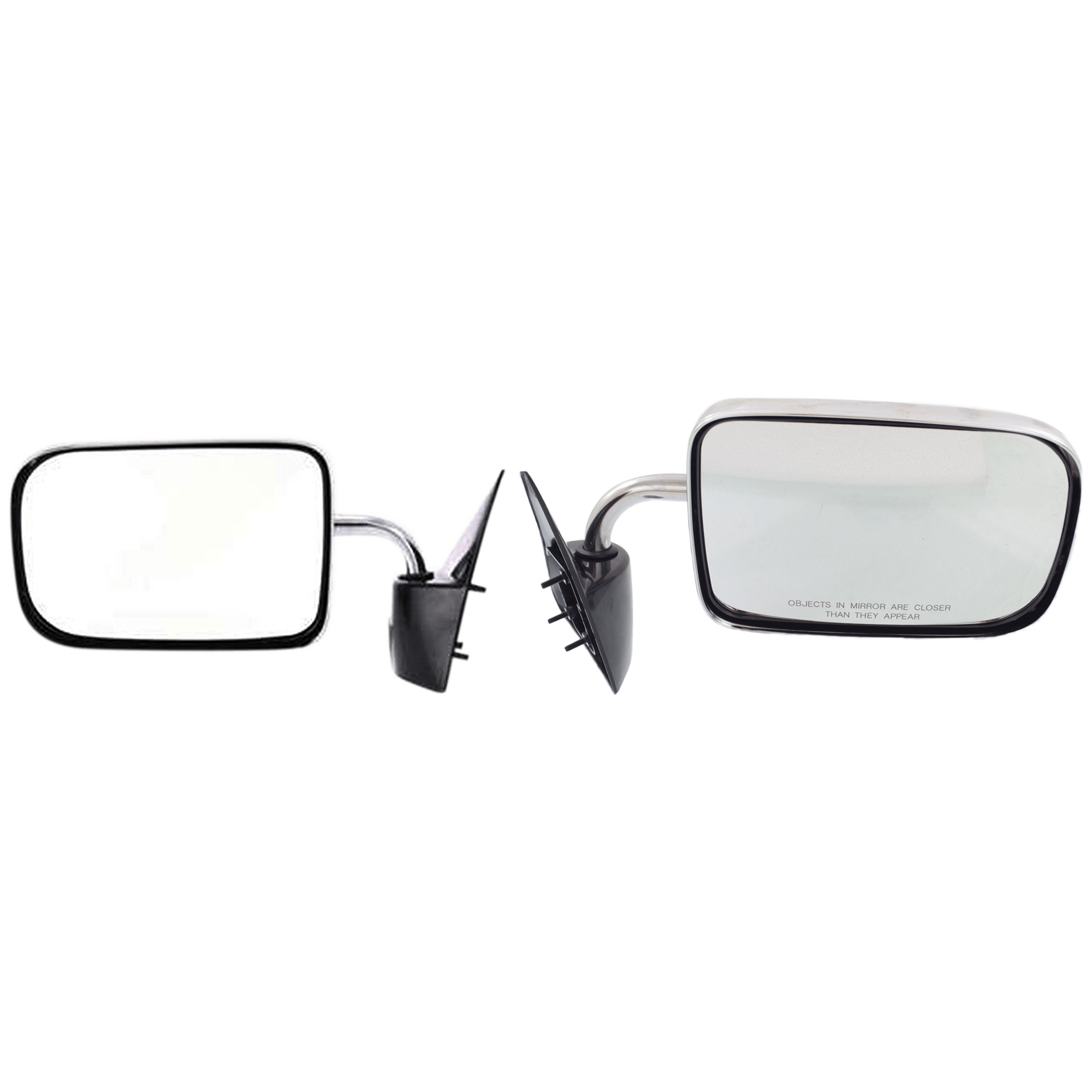 AM DAKOTA 87-96 MIRROR RH AND LH Manual Adjust Manual Folding Non Heated Chrome 6 x 9 in. SKU SET JDG32R Partslink CH1320166 CH1320165 CH1321166 CH1321165 OEM 55074996-82400848-55074997-824
