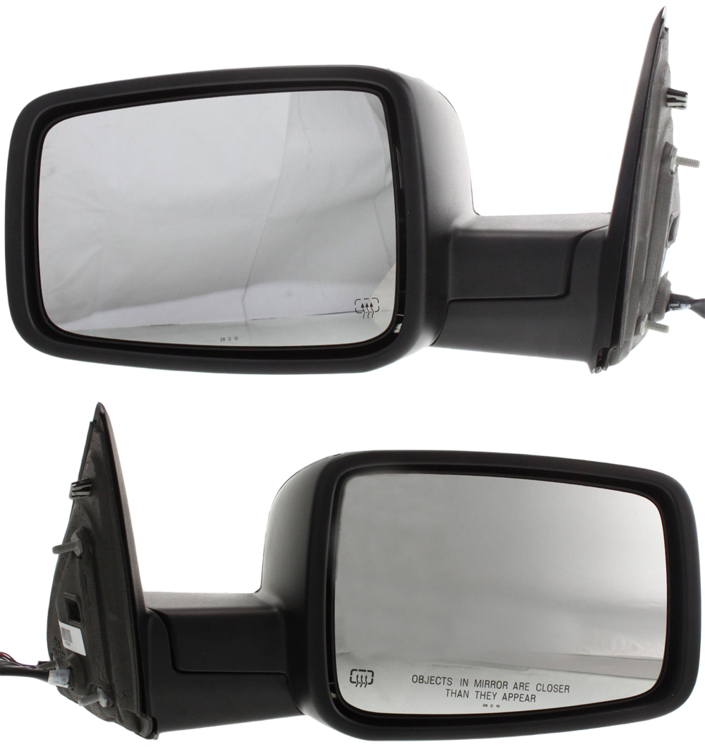 AM DODGE FULL SIZE P U 09-12 MIRROR RH AND LH Non Towing Power Manual Folding Heated Chrome w Memory Puddle Light and Signal Light SKU SET JDG57CR S Partslink CH1320292 CH1321292 OEM 55079042AD 55079043AD