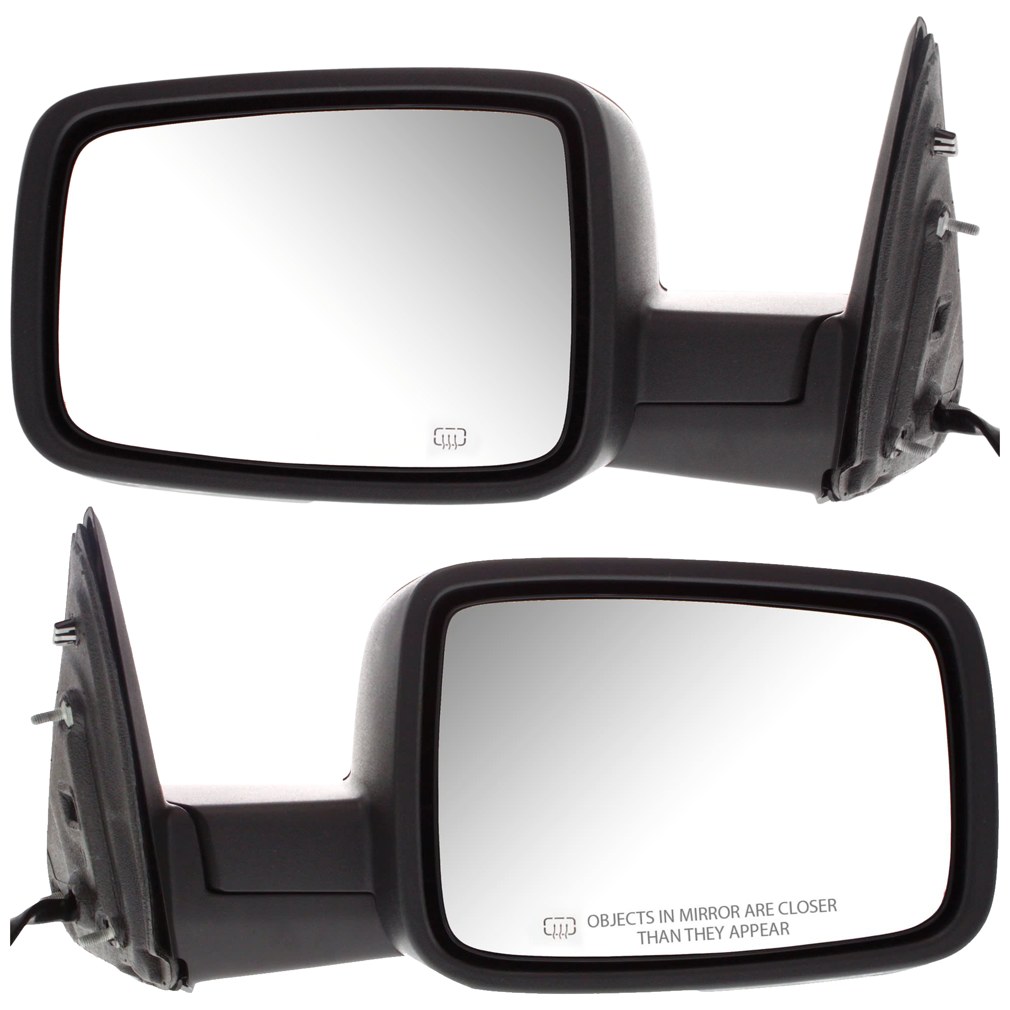 AM RAM 1500 P U 09-13 RAM 2500 P U 10-12 MIRROR RH AND LH Non Towing Power Manual Folding Heated Textured No Memory Puddle Light and Signal Light SKU SET JDG61ER Partslink CH1320303 CH1321303 OEM 55372066AI 55372066AH 55372067