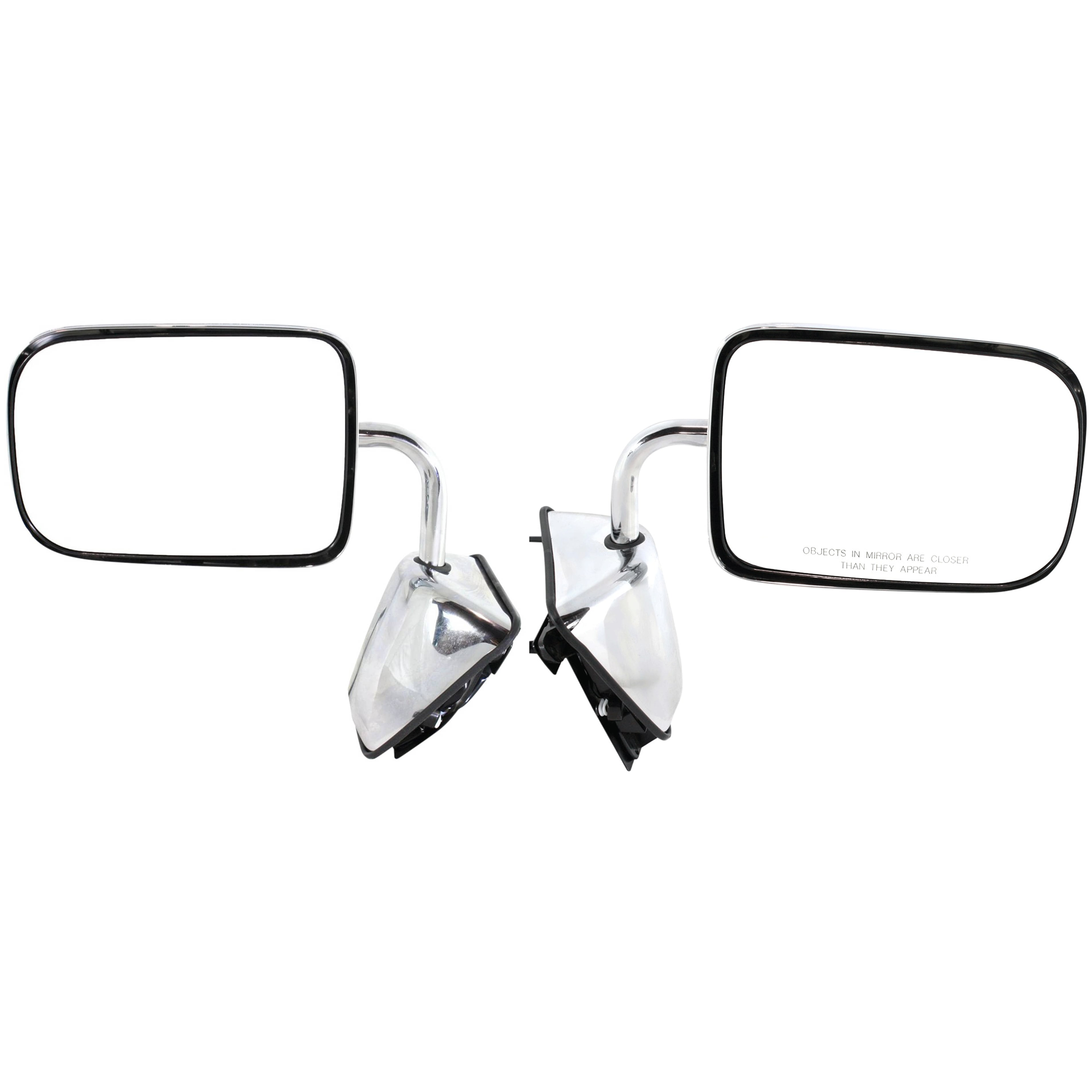 AM DODGE FULL SIZE P U 88-93 MIRROR RH AND LH Non Towing Power Manual Folding Non Heated Chrome 6 x 9 in. SKU SET JDG69ER Partslink CH1320273 CH1321273 OEM 55154668-55154669
