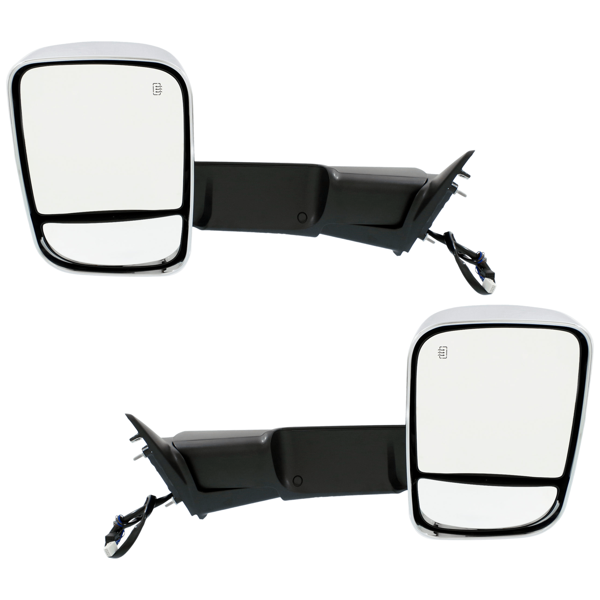 AM RAM 1500-2500 P U 13-18 RAM 3500-12-18 MIRROR RH AND LH Towing Power Manual Folding Heated Chrome w Memory Puddle Light and Signal Light Includes 19-21-1500 Classic SKU SET JDG98CR S Partslink CH1320351 CH1321351 OEM 68412812AB 68285866AB 68412813