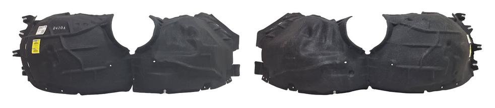 AM MUSTANG 24-24 FRONT FENDER LINER RH AND LH Polyethylene terephthalate Heat Form w o Insulation Foam w GT Performance Package GT GT Premium Models Convertible Coupe CAPA SKU SET JF22210001Q Partslink FO1248228C FO1249228C OEM PR3Z16102B PR3Z16103B