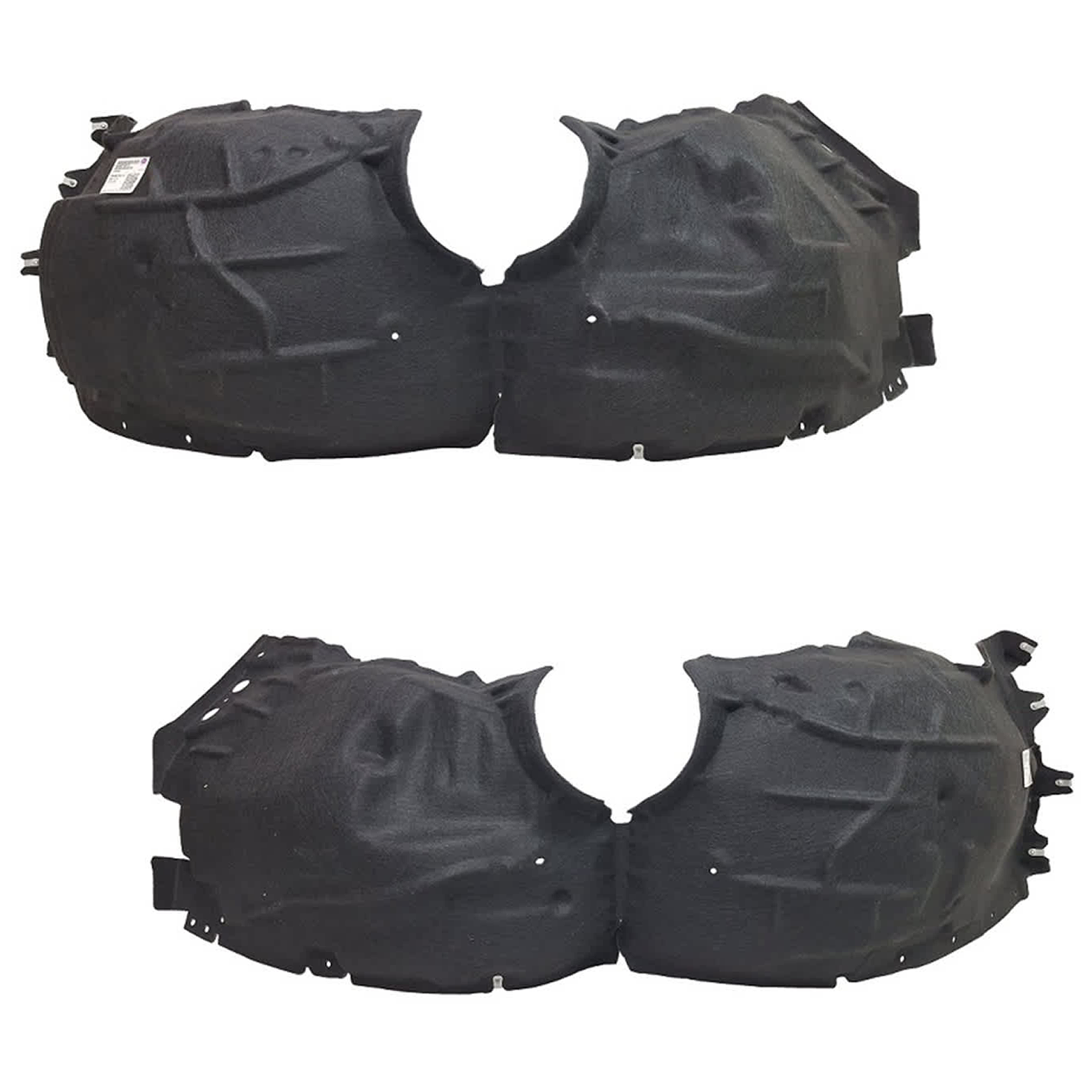 AM MUSTANG 24-24 FRONT FENDER LINER RH AND LH Polyethylene terephthalate Heat Form w o Insulation Foam w High Performance Package Ecoboost Ecoboost Premium Models Convertible Coupe SKU SET JF22210003 Partslink FO1248229 FO1249229 OEM PR3Z16102H PR3Z16103C