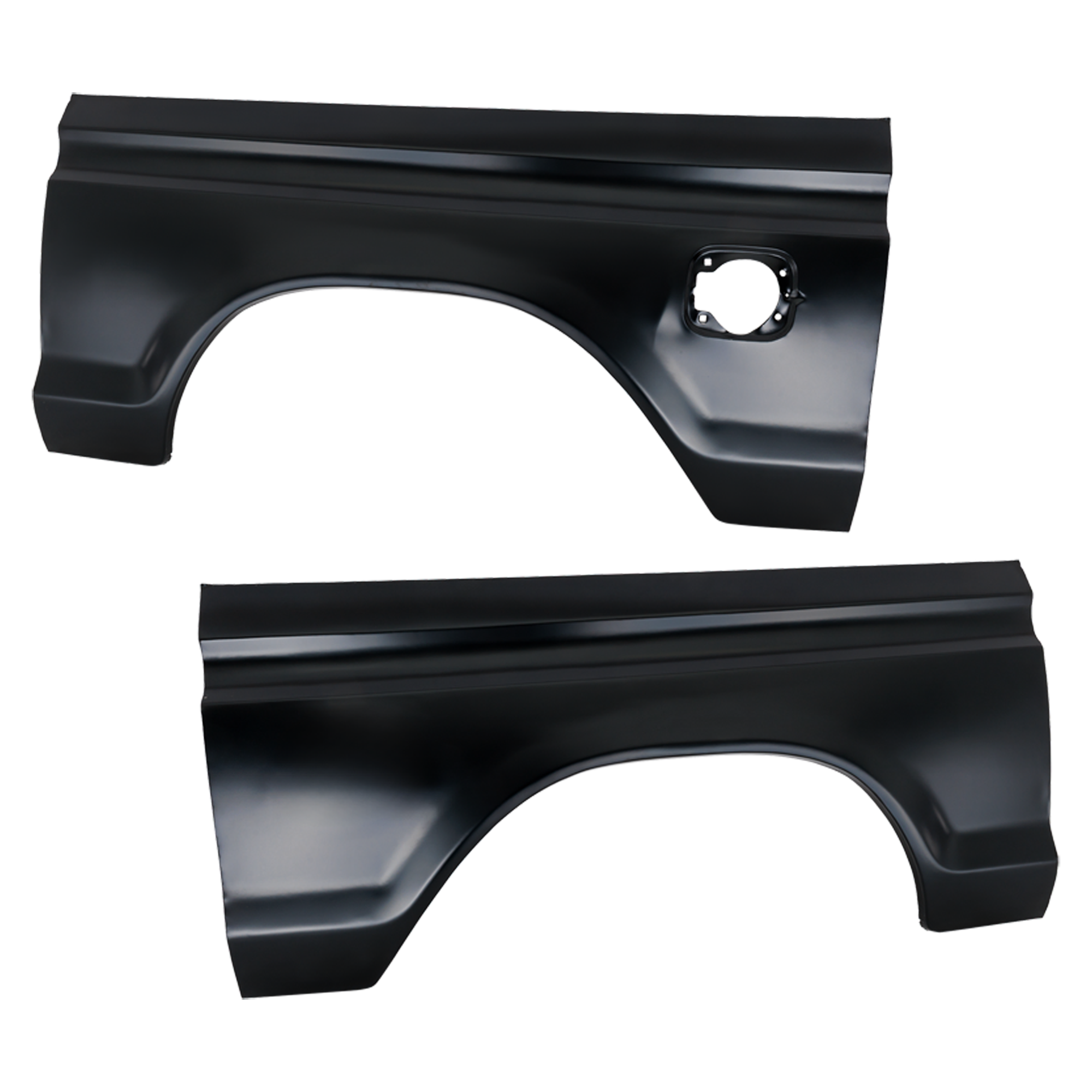 AM FORD FULL SIZE PICKUP 73-79 BRONCO 78-79 WHEEL ARCH REPAIR PANEL RH AND LH Extension LH w Square Fuel Hole SKU SET JF26290011-01