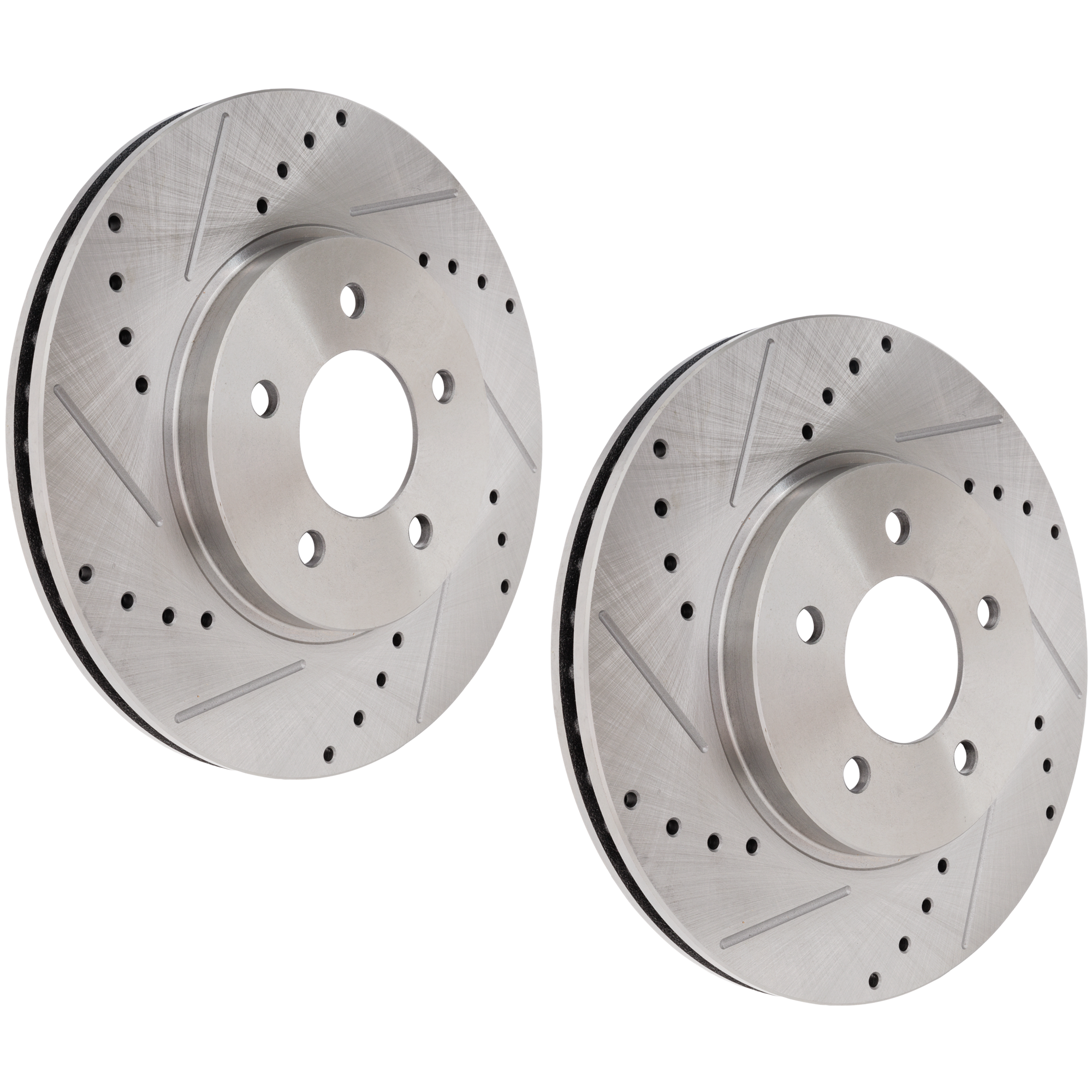 AM ESCAPE 04-12 TRIBUTE 05-11 FRONT BRAKE DISC RH AND LH Cross drilled and Slotted SKU SET JF27110032DRS2 OEM 19360-54123-145583-492595-6802