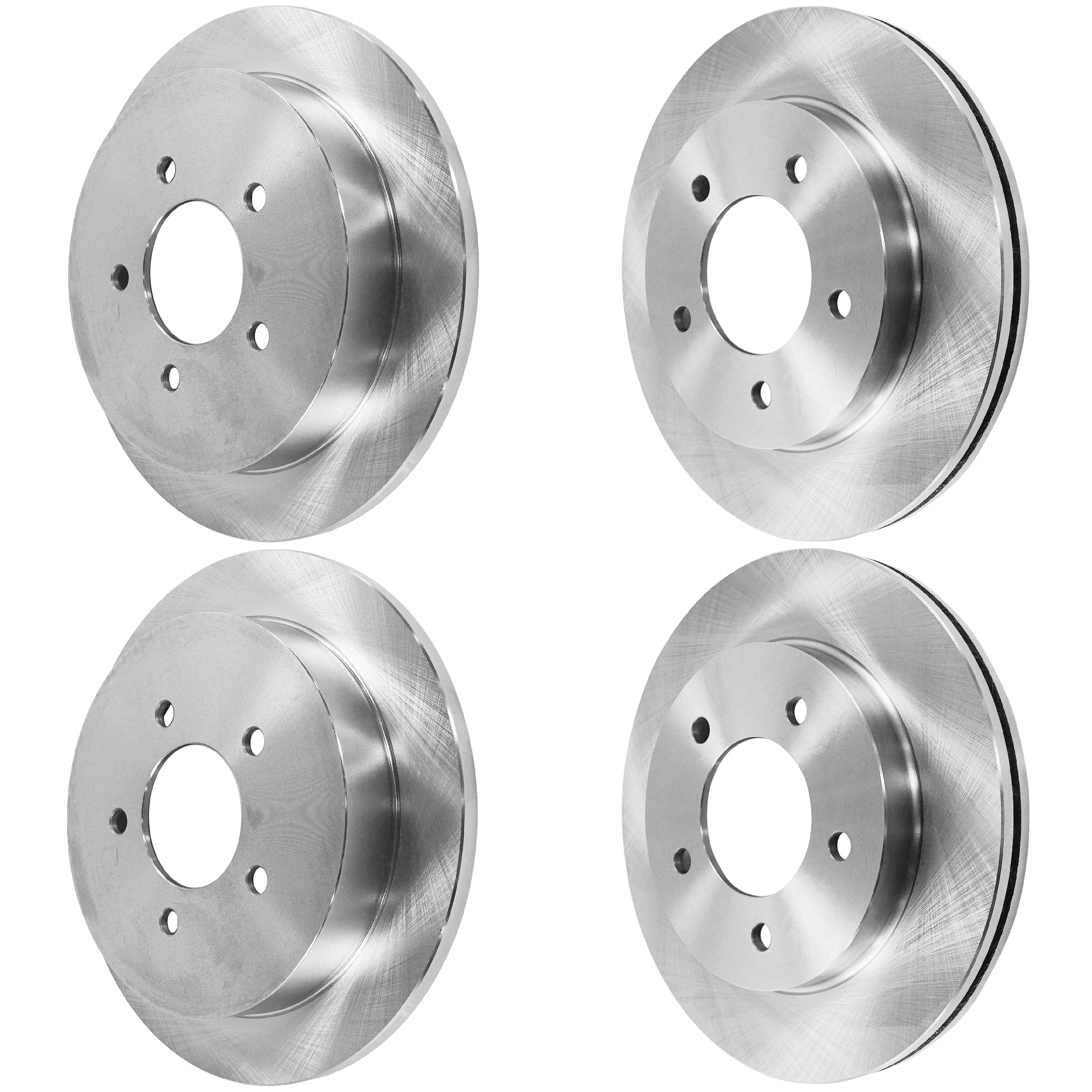 AM F 150-00-03 F 150 HERITAGE 04-04 FRONT AND REAR BRAKE DISC RH AND LH 4 Wheel Set Plain Surface Front Vented Rear Solid 5 Lugs 4WD SKU SET JF27110069-4 B OEM F65Z1125AC YL3Z2C026AA
