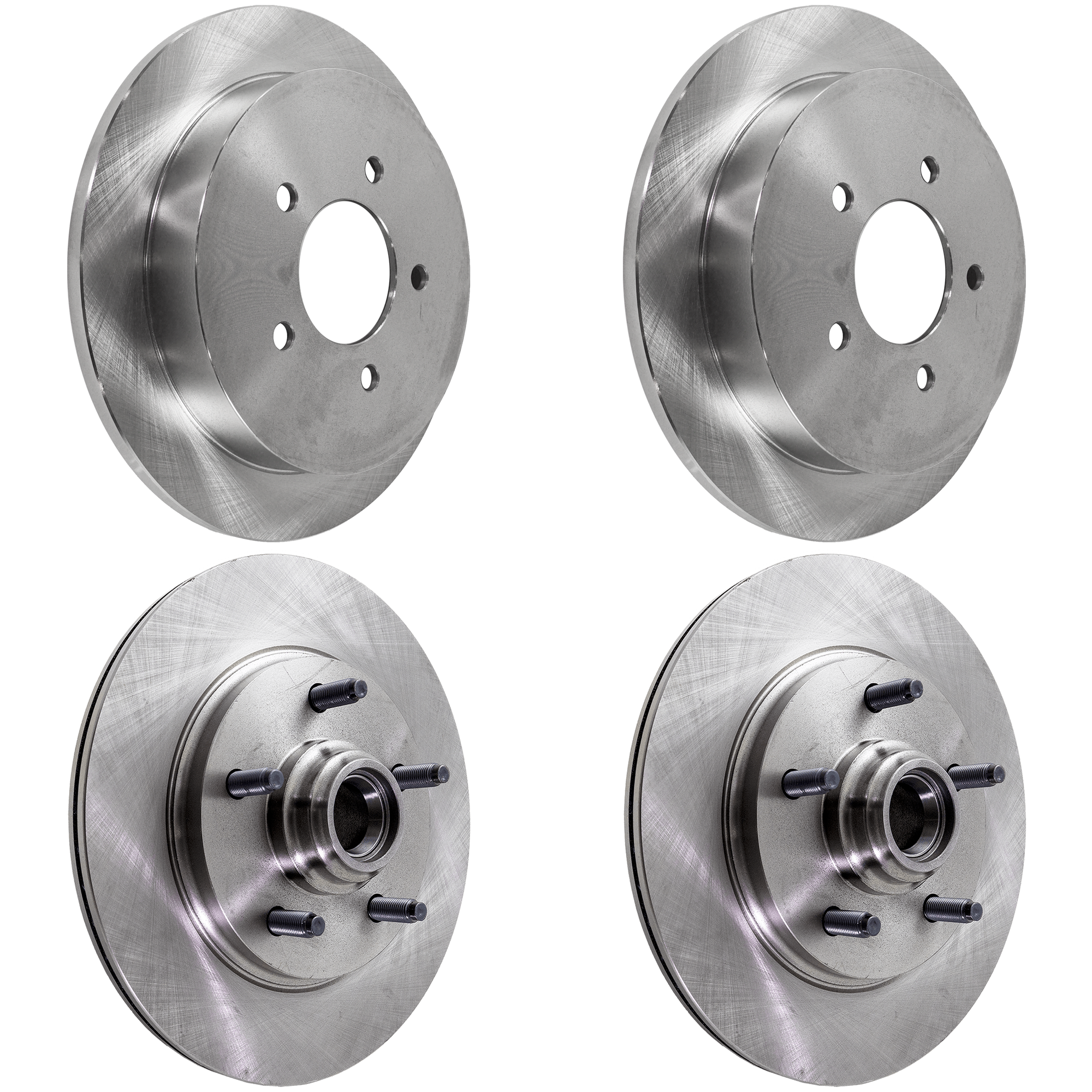 AM F 150-00-03 F 150 HERITAGE 04-04 FRONT AND REAR BRAKE DISC 4 Wheel Set Plain Surface Vented 5 Lugs SKU SET JF27110071-4 OEM YL3Z1102AA YL3Z2C026AA