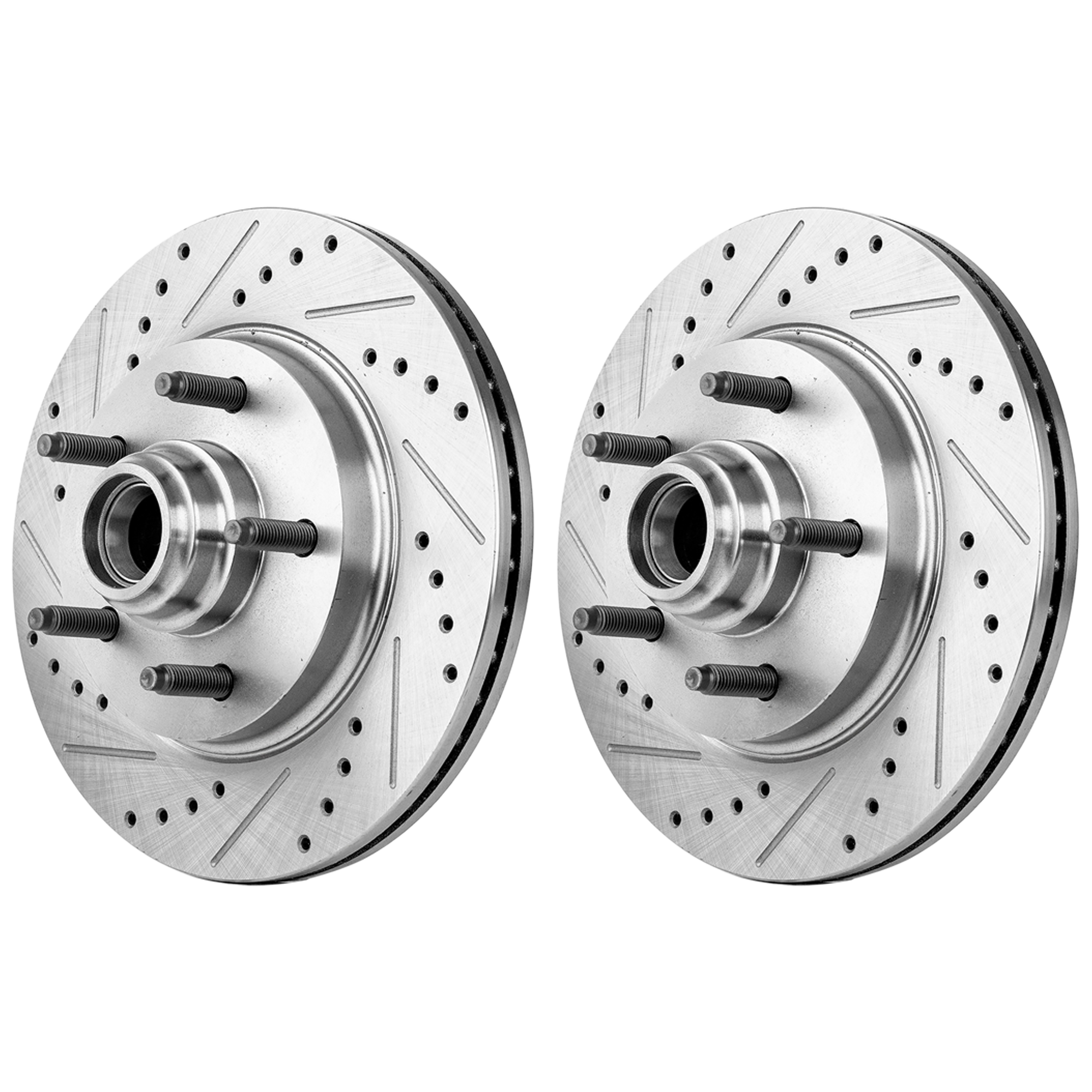 AM BLACKWOOD 02-02 F 150-00-03 F 150 HERITAGE 04-04 FRONT BRAKE DISC RH AND LH Performance Rotor Drilled and Slotted SKU SET JF27110071DRS2 OEM 19913-54092-66997-145310-49229