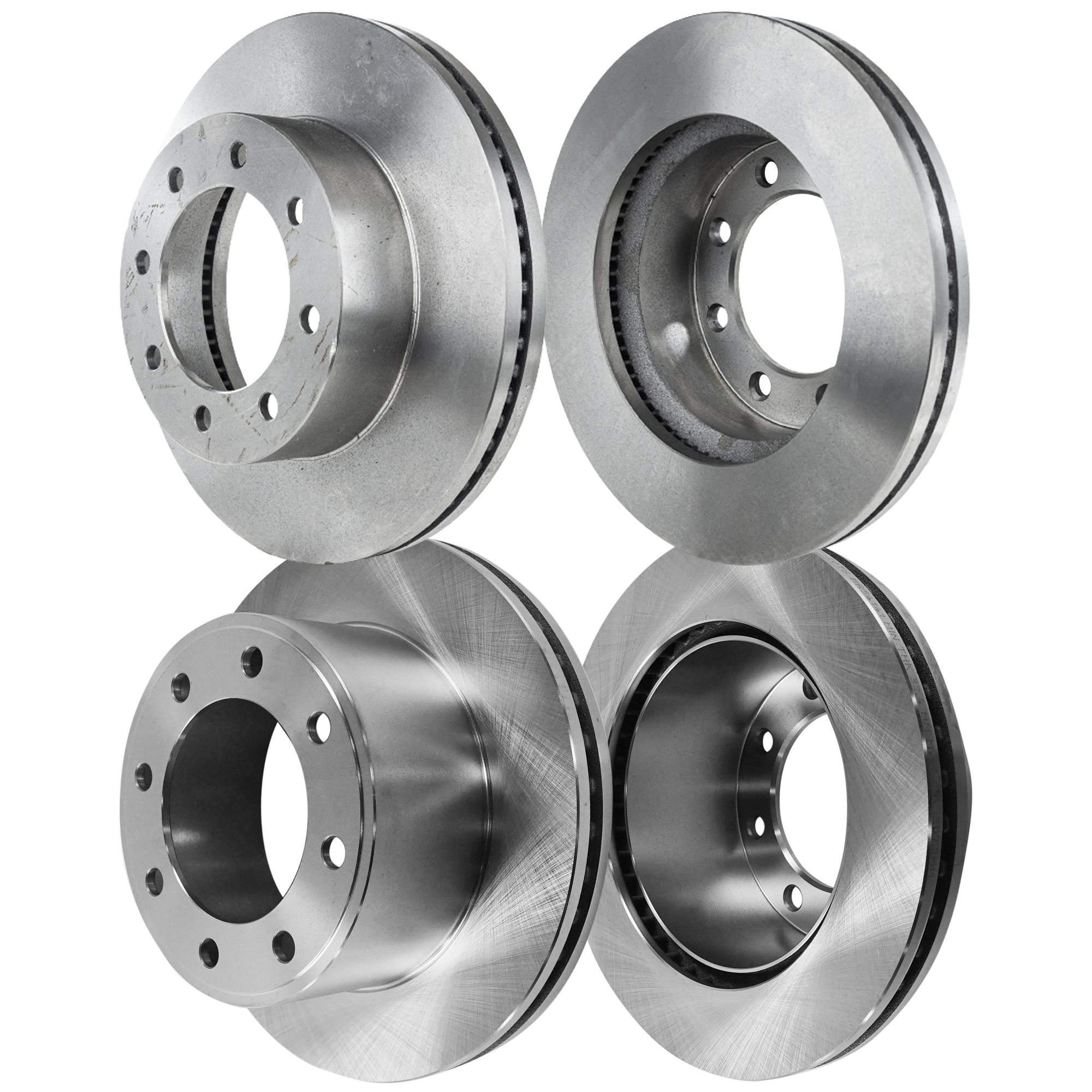 AM F 250 SUPER DUTY F 350 SUPER DUTY 12-12 FRONT AND REAR BRAKE DISC RH AND LH 4 Wheel Set Plain Surface SKU SET JF27110075-4 OEM 6C3Z2C026AA 5C3Z2C026AB 9C3Z2C