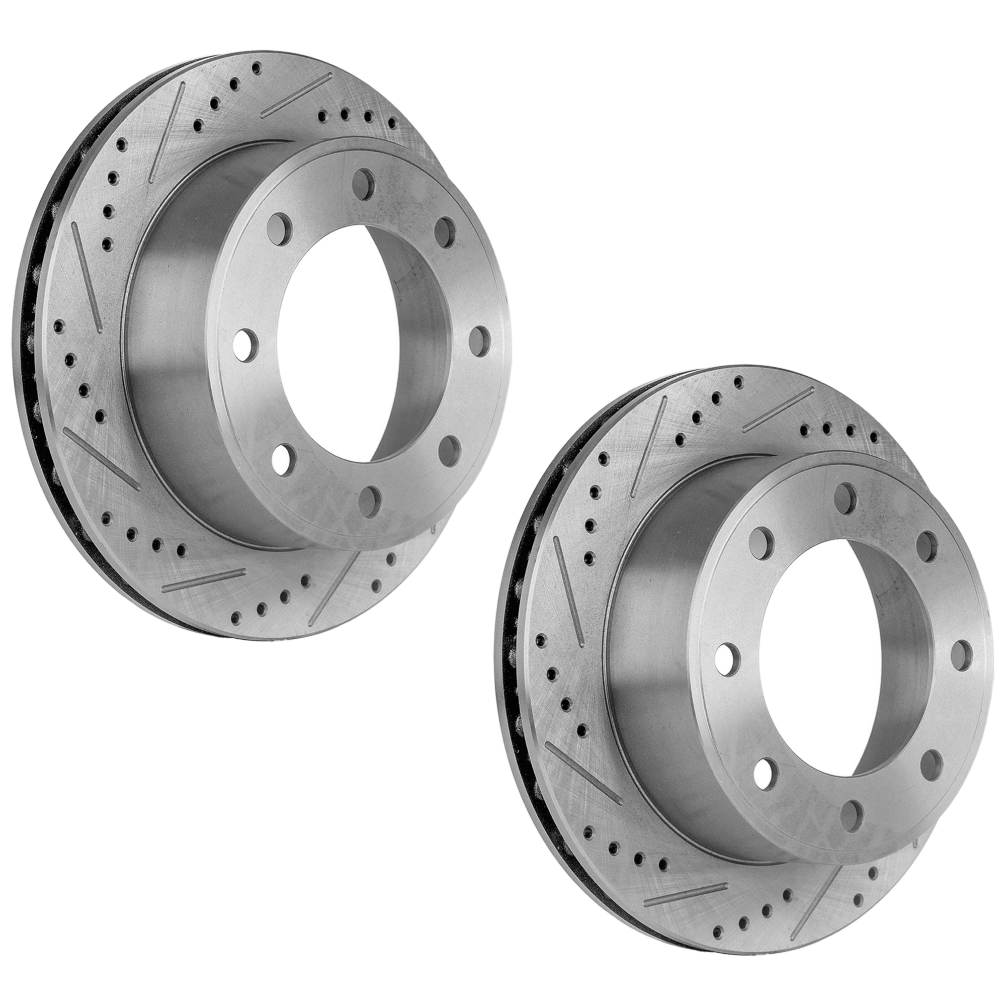 AM F 250 SUPER DUTY F 350 SUPER DUTY 99-04 EXCURSION 00-05 REAR BRAKE DISC RH AND LH Performance Rotor Drilled and Slotted SKU SET JF27110079DRS2 OEM 19907-54074-66823-102002-14525