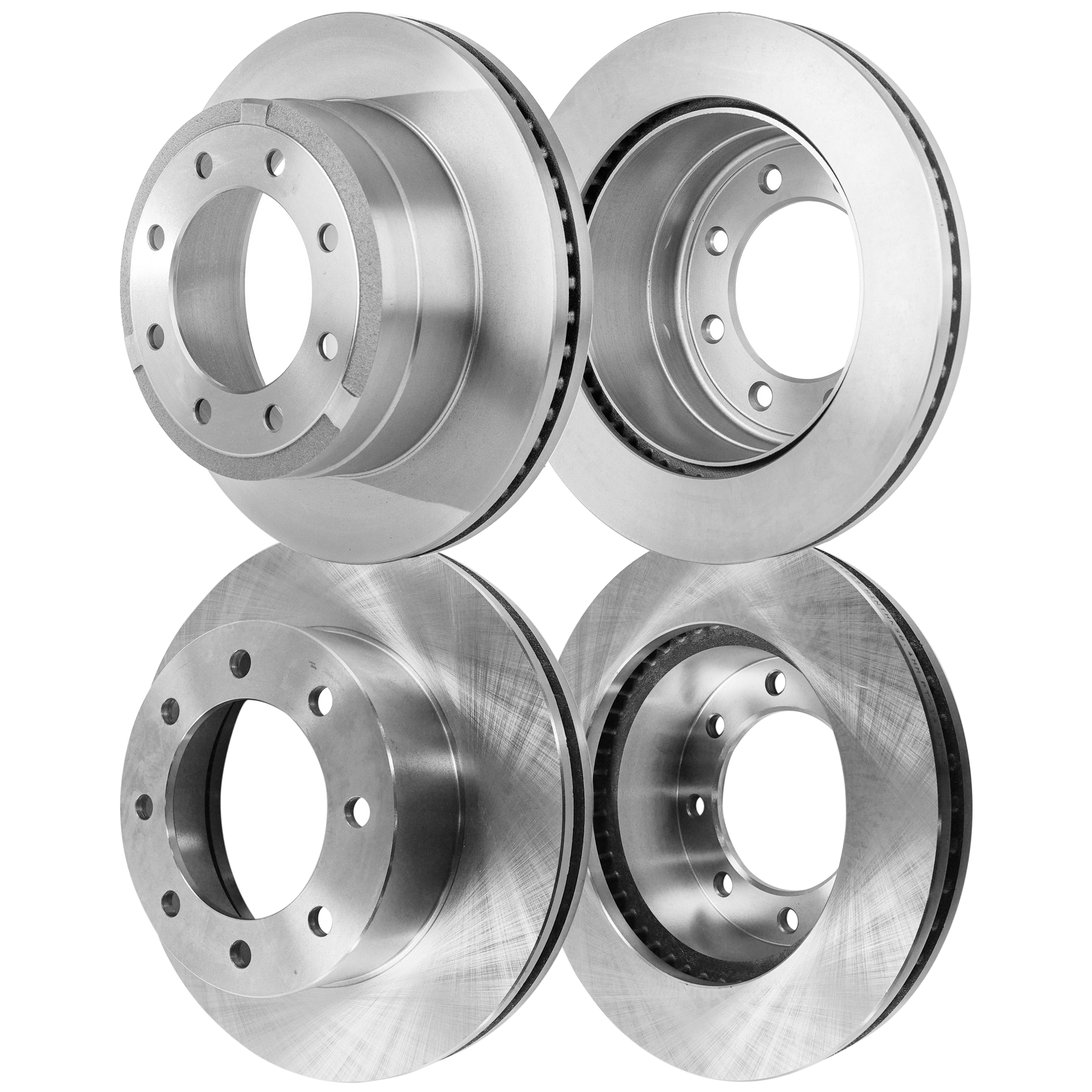 AM F 250 SUPER DUTY F 350 SUPER DUTY 12-12 FRONT AND REAR BRAKE DISC RH AND LH 4 Wheel Set Plain Surface SKU SET JF27110082-4 A OEM 5C3Z1125AB DC3Z2C026A