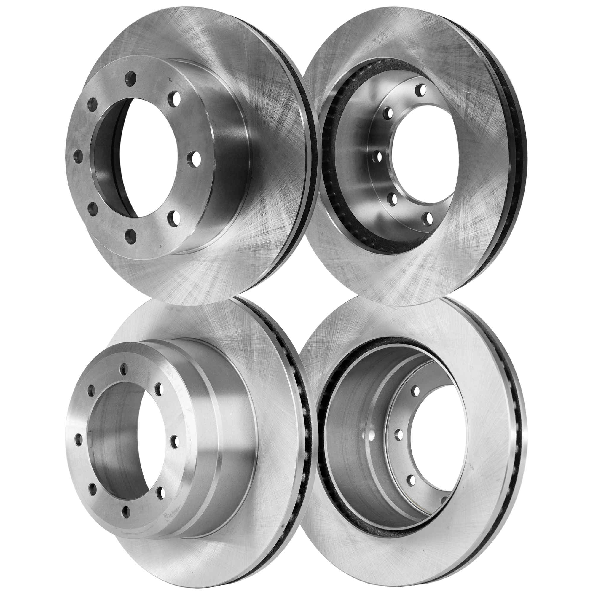 AM F 350 SUPER DUTY 05-12 FRONT AND REAR BRAKE DISC RH AND LH 4 Wheel Set Plain Surface SKU SET JF27110082-4 B OEM 5C3Z1125AB 6C3Z2C026BA BC3Z2C0