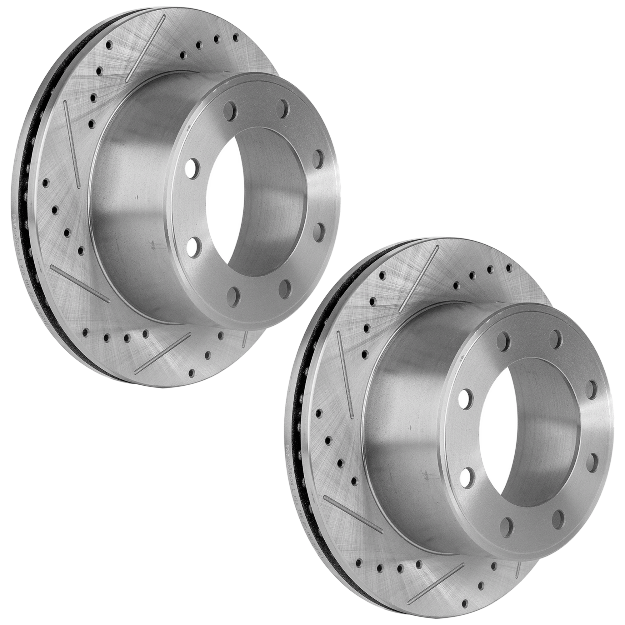 AM F 250 F 350 SUPER DUTY 05-12 REAR BRAKE DISC RH AND LH Performance Rotor Drilled and Slotted SKU SET JF27110083DRS2 OEM 54141-680394-48880394-60054199