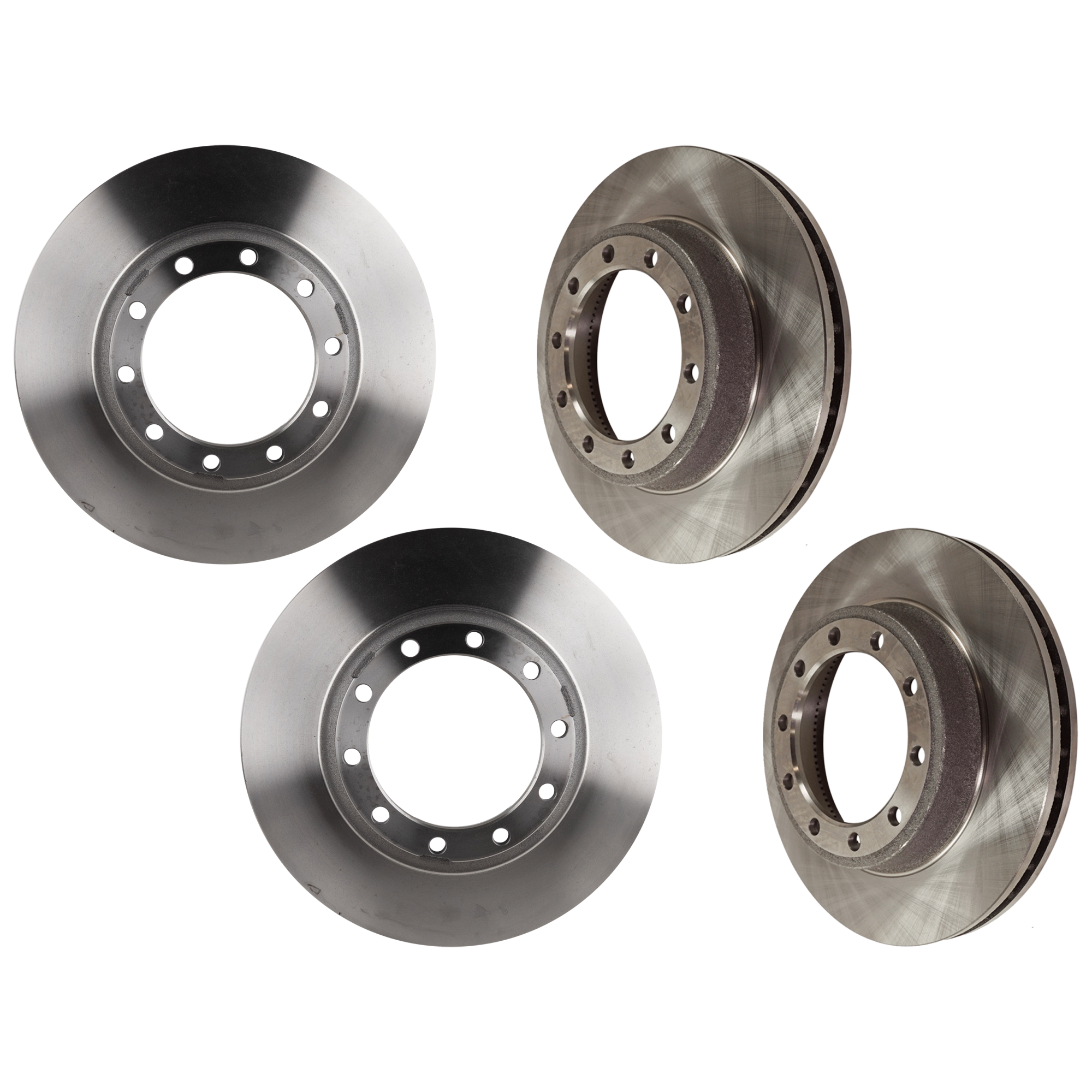 AM FL50 FL70-98-05 FRONT AND REAR BRAKE DISC RH AND LH 4 Wheel Set Plain Surface SKU SET JF27110132-4 D OEM 41224-55104-900906-12180014-60