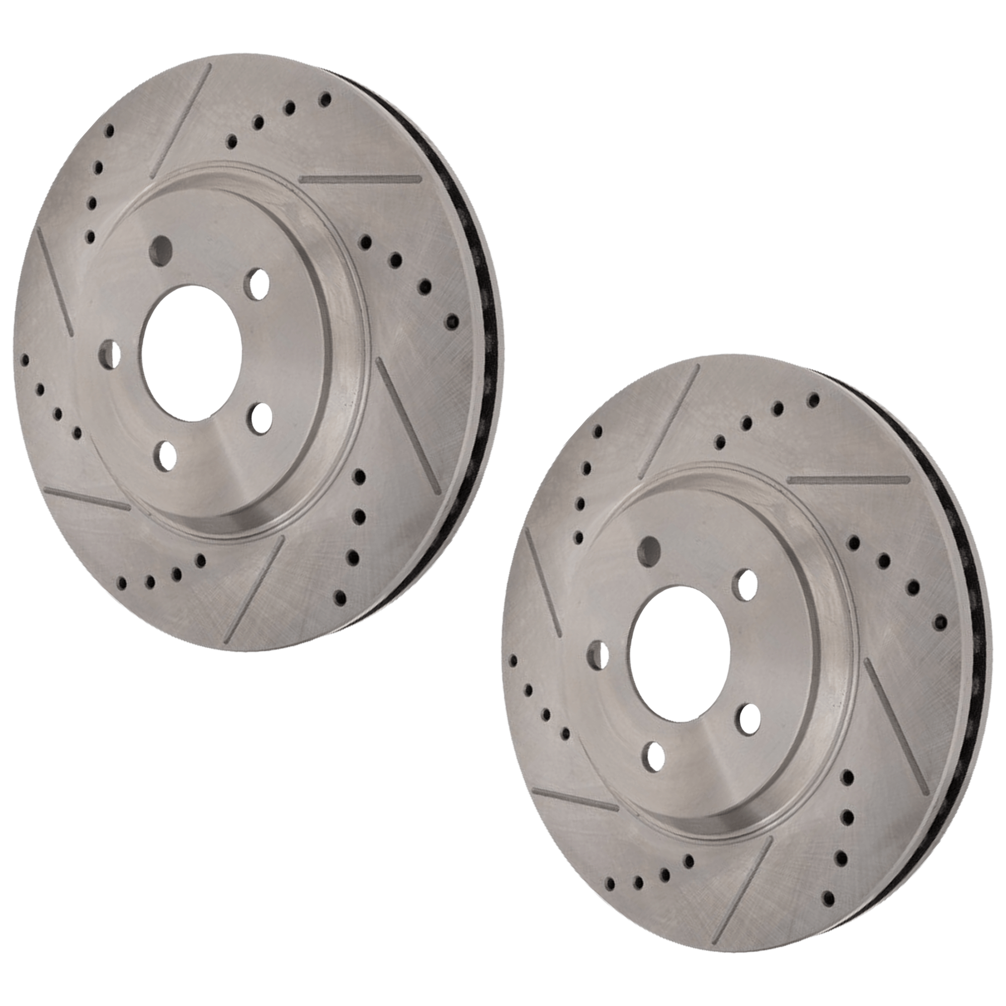 AM MUSTANG 05-14 FRONT BRAKE DISC RH AND LH Cross drilled and Slotted SKU SET JF27110135DRS2 OEM 42134-54134-680326-900242-6005