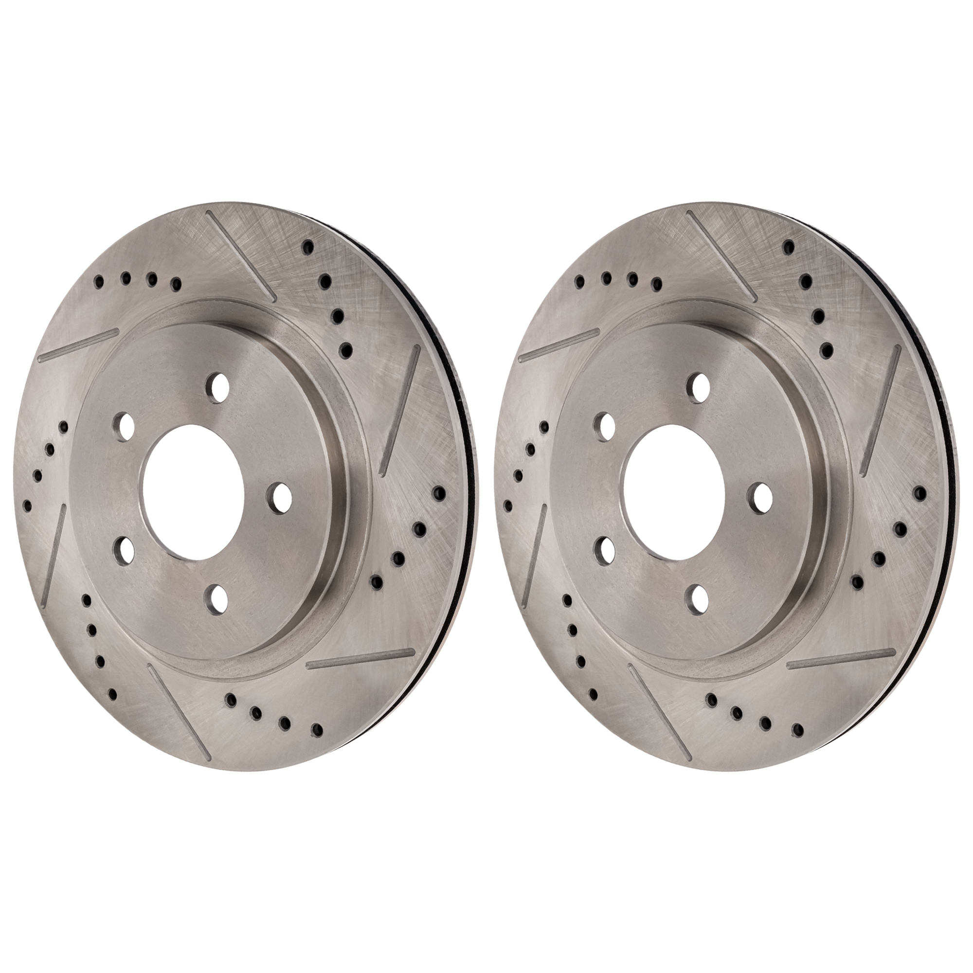 AM MUSTANG 05-14 REAR BRAKE DISC RH AND LH Cross drilled and Slotted SKU SET JF27110136DRS2 OEM 42136-54131-900243-60054058-42