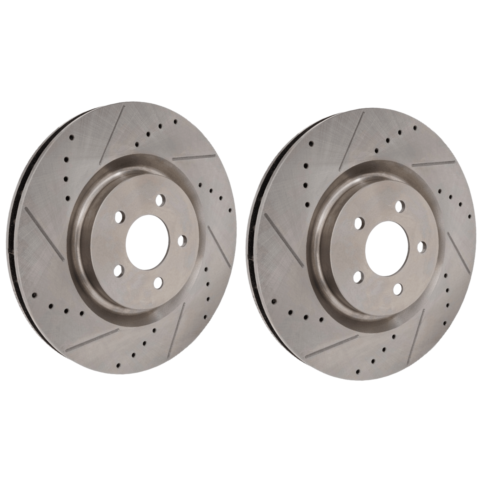 AM MUSTANG 07-14 FRONT BRAKE DISC RH AND LH Drilled and Slotted SKU SET JF27110137DRS2 OEM 42253-54151-850039-900918-6005