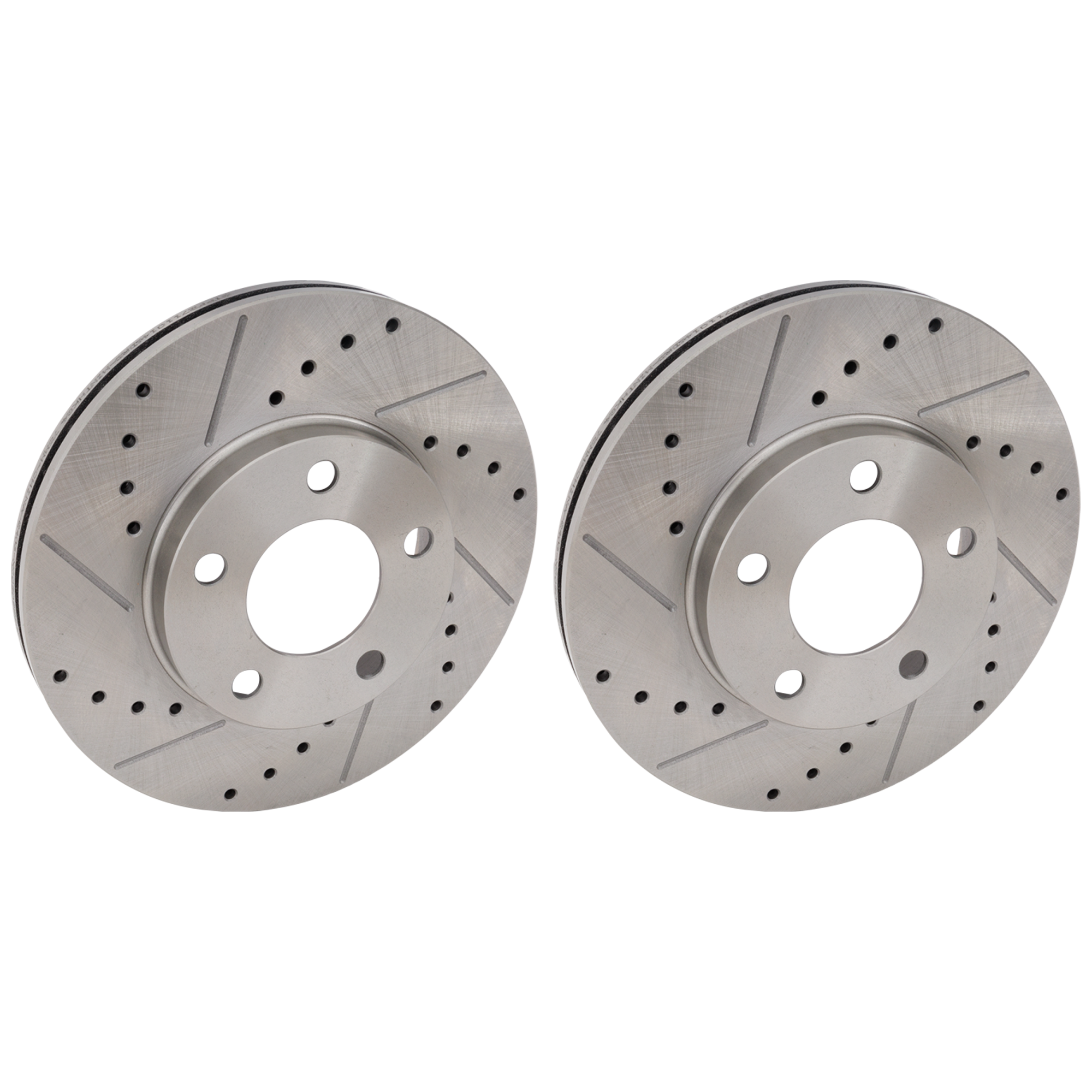 AM MUSTANG 94-04 FRONT BRAKE DISC RH AND LH Drilled and Slotted SKU SET JF27110146DRS2 OEM 1184-19760-27110-54011-65855-6
