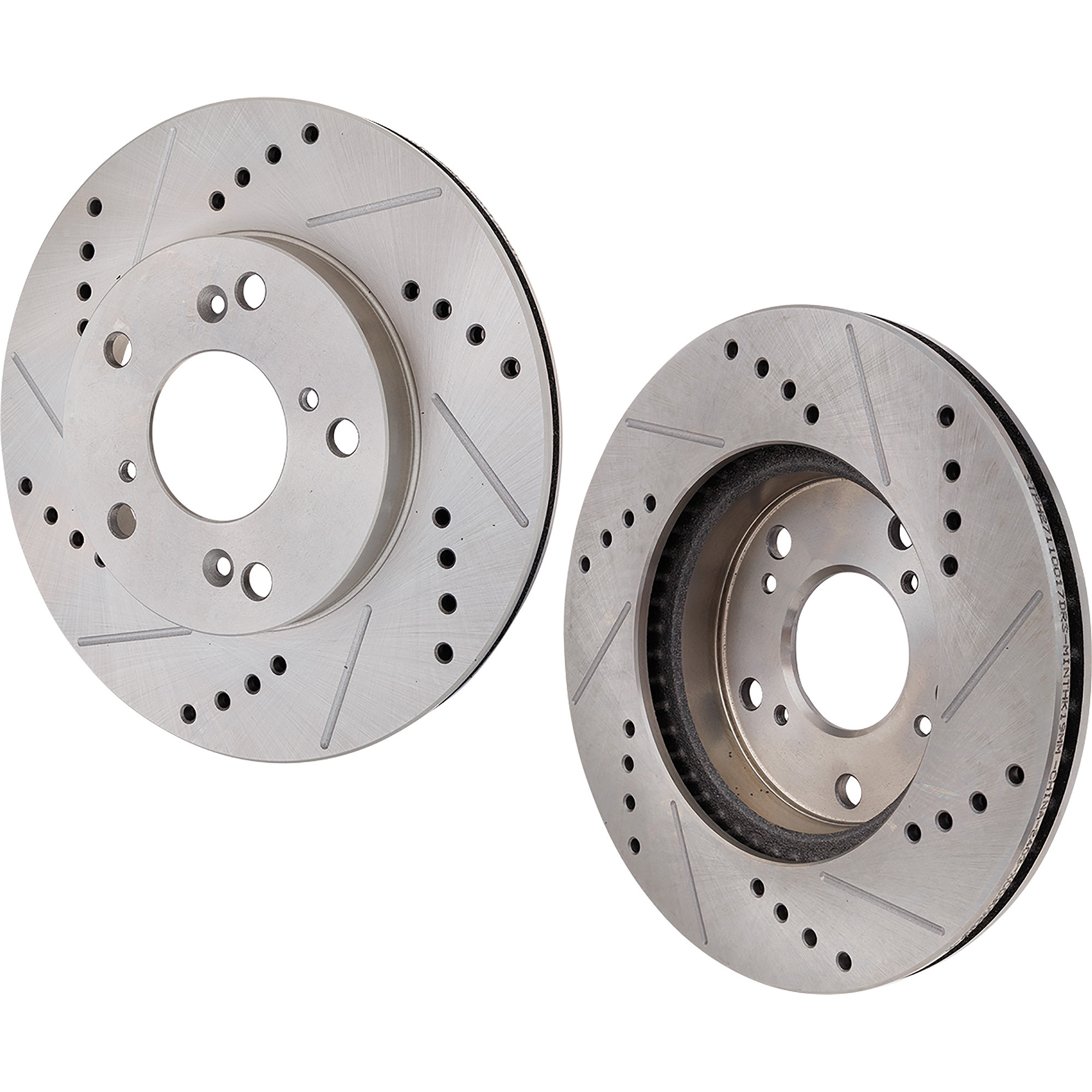 AM MUSTANG 94-04 REAR BRAKE DISC RH AND LH Drilled and Slotted SKU SET JF27110147DRS2 OEM 1217-19728-27111-54017-65865-6