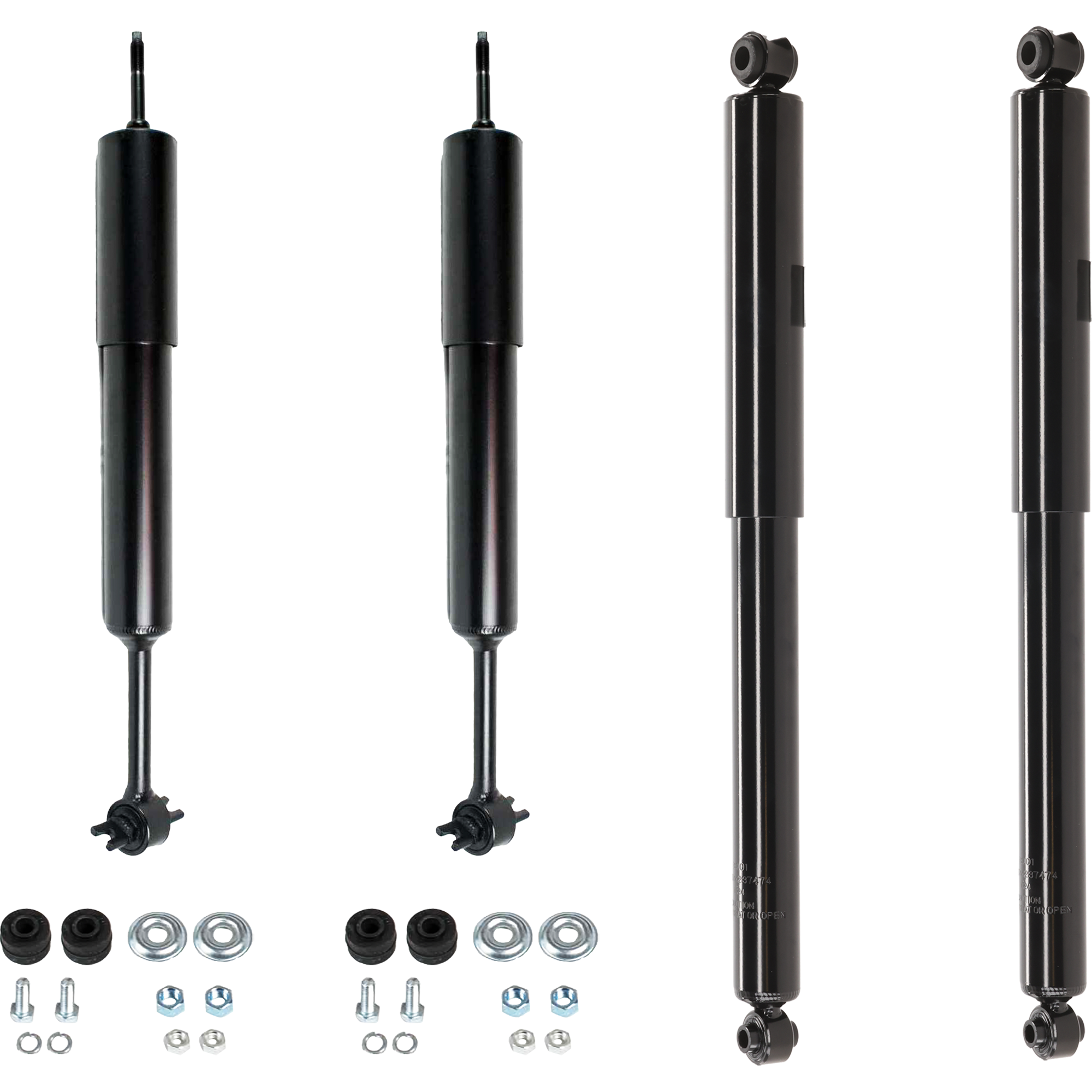 AM RANGER 98-11 B4000-98-09 FRONT AND REAR SHOCK RH AND LH Gas Charged Twin tube Set of 4 SKU SET JF280102-4 OEM 6L5Z18125AA 8L5Z18124AJ 9L5Z18